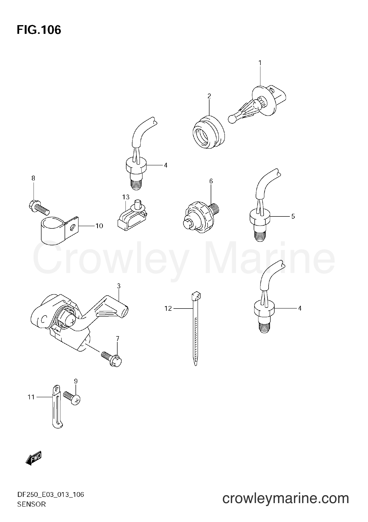 Suzuki Marine DF250 310001~ - SENSOR (DF250T)