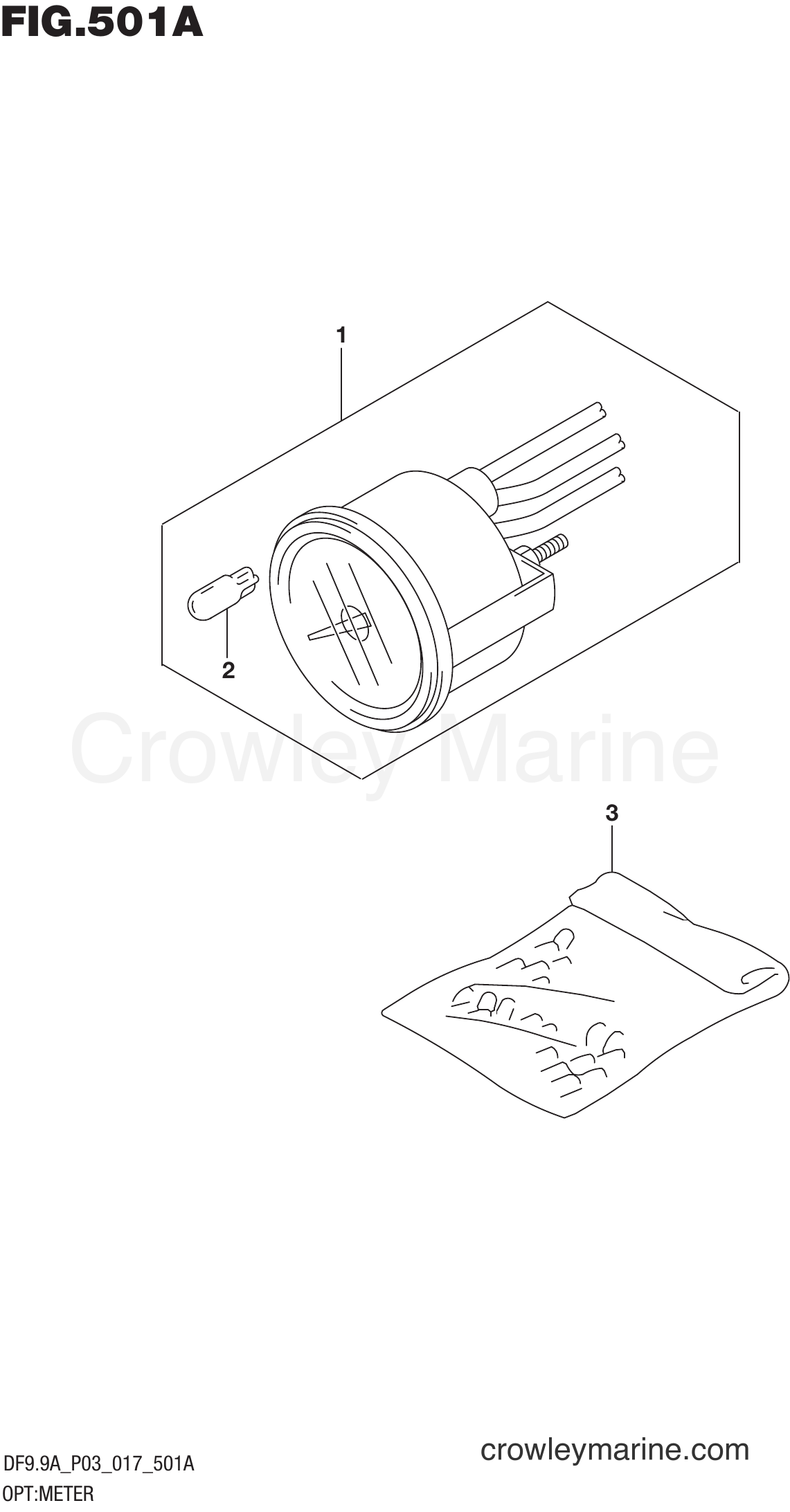 Suzuki Marine DF8AR 710001~ - OPT:METER (DF8AR P03)