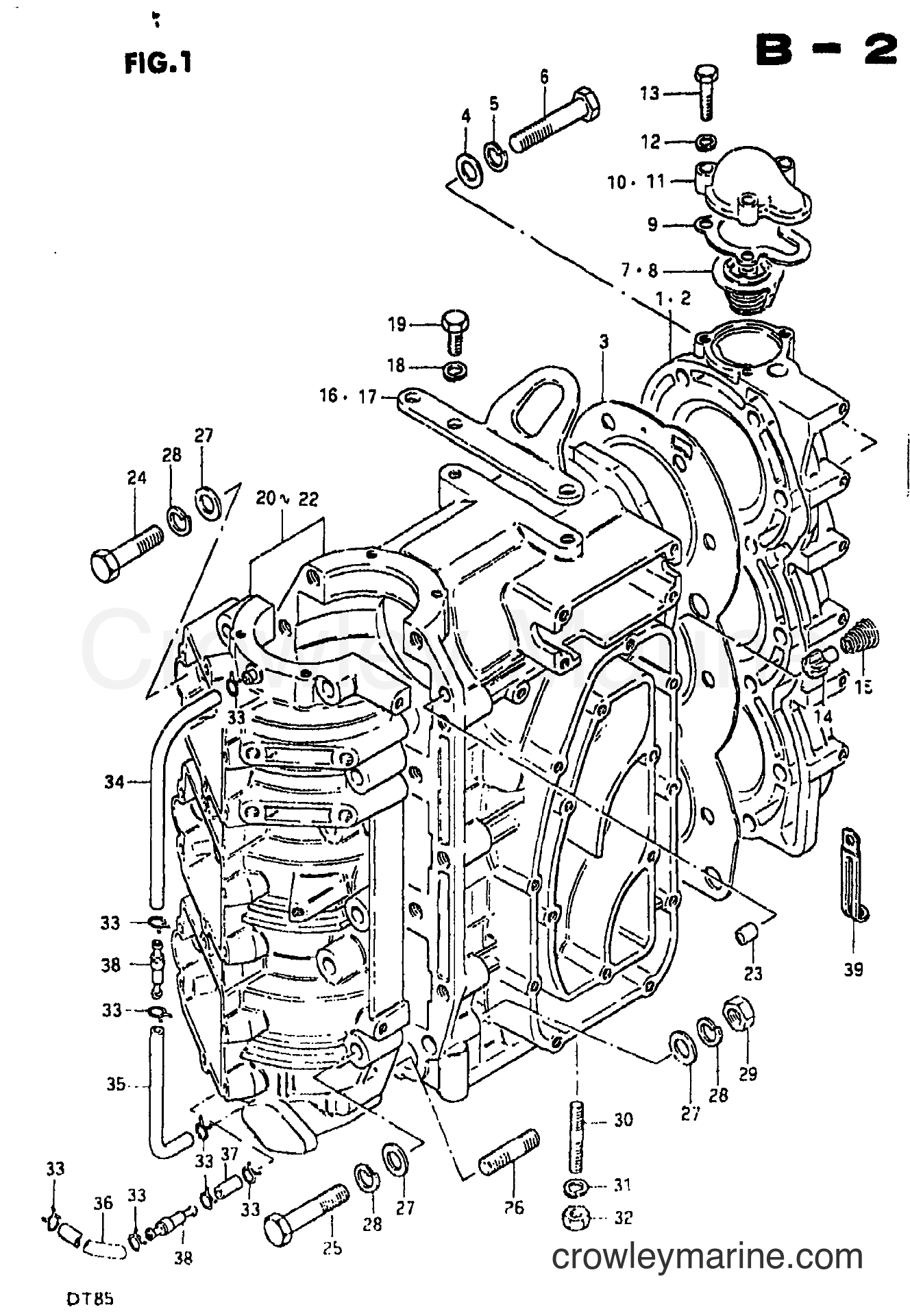 Suzuki Marine DT85 - CYLINDER