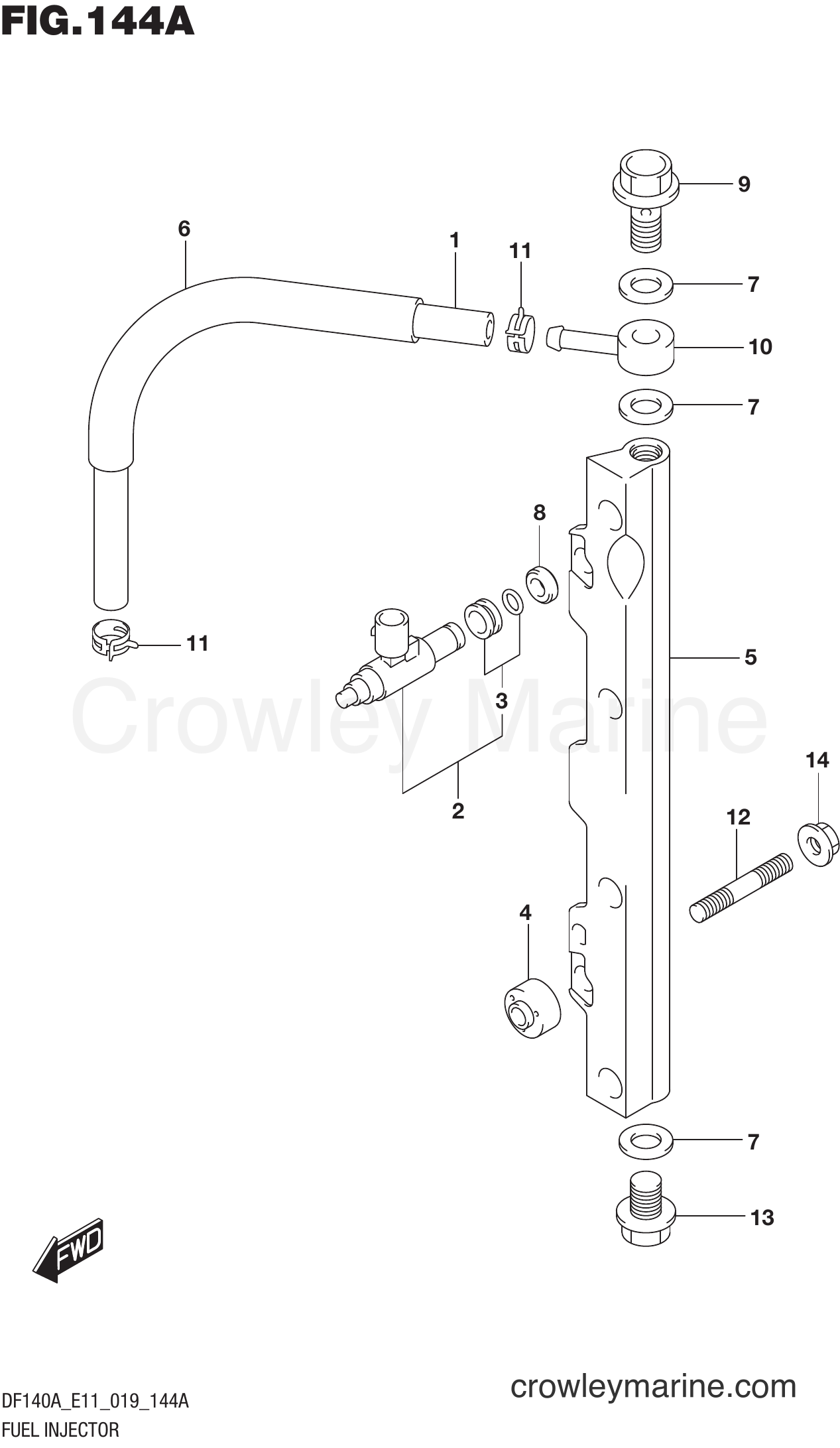Suzuki Marine DF115AZ 910001~ - FUEL INJECTOR (E11)(E03)