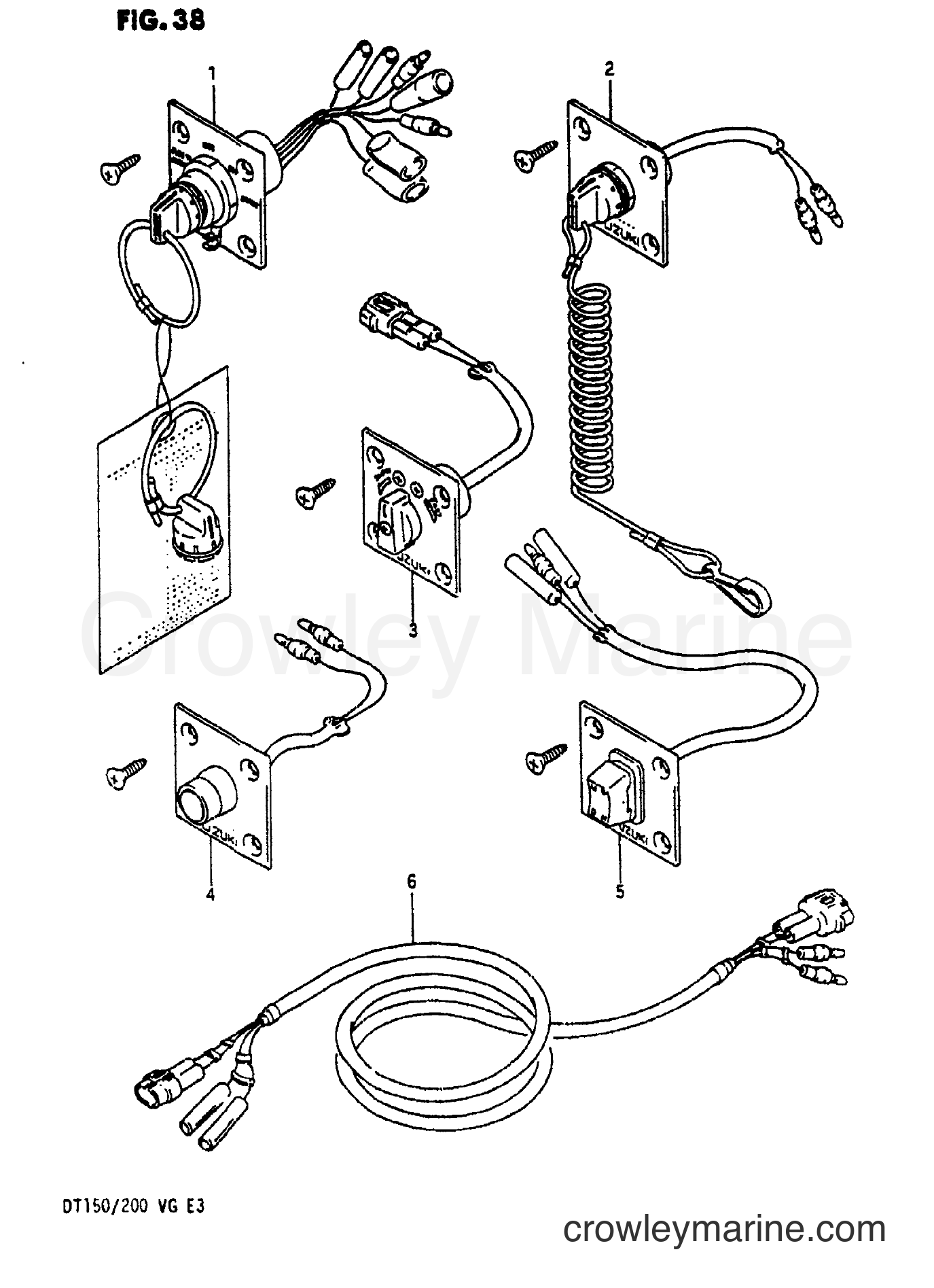 Suzuki Marine DT200 - PANEL SWITCH