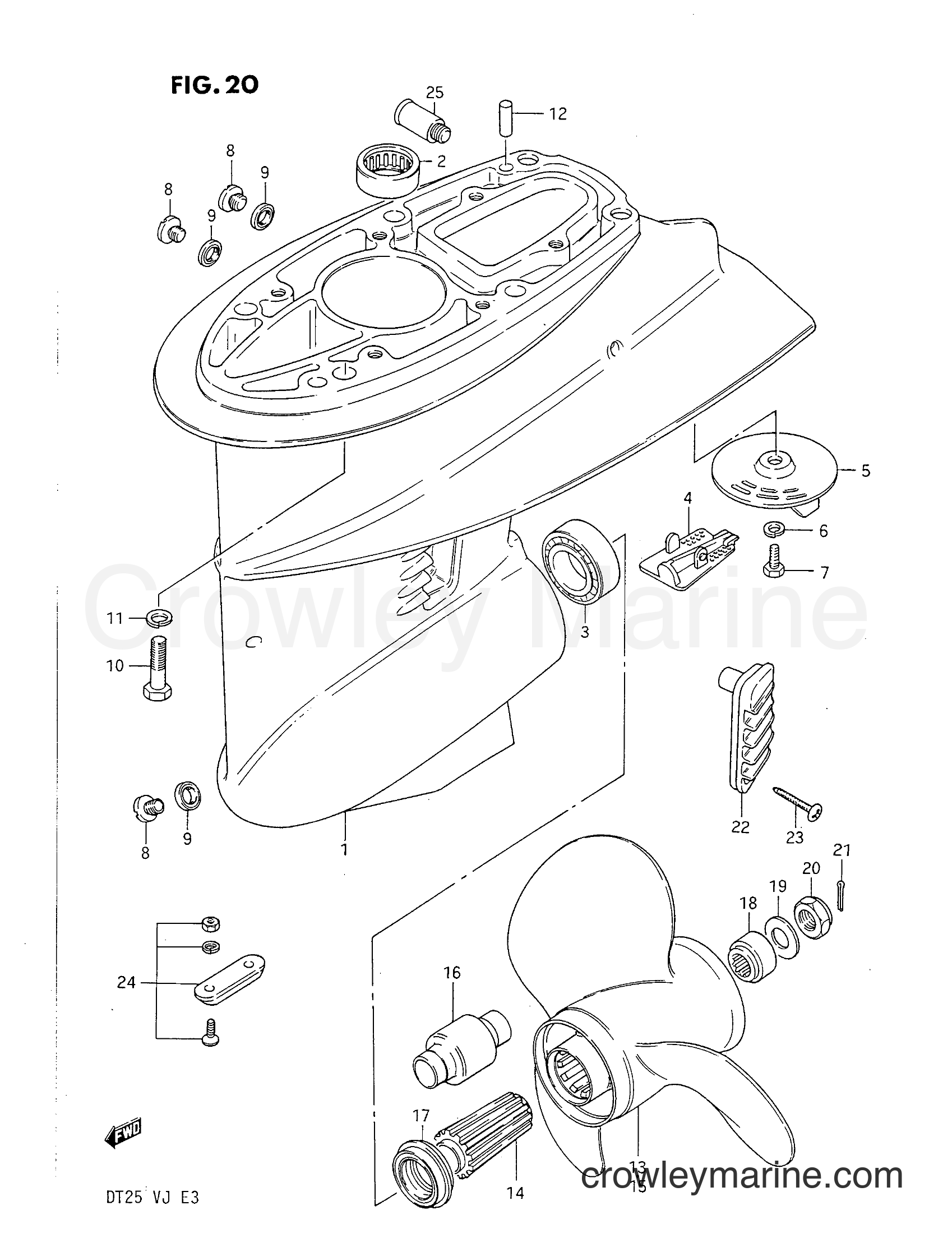 Suzuki Marine DT25 - GEAR CASE
