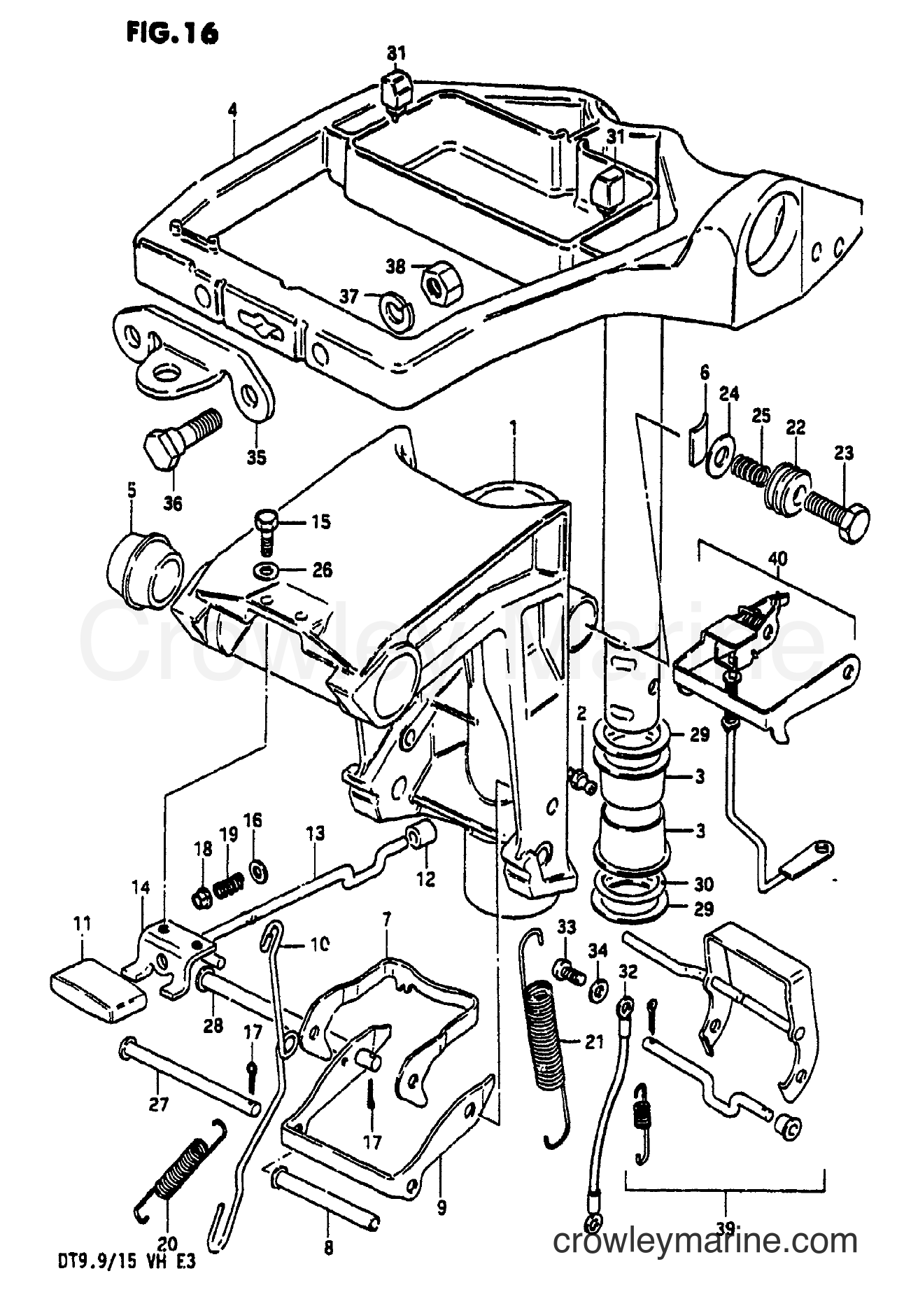 Suzuki Marine DT15 - SWIVEL BRACKET