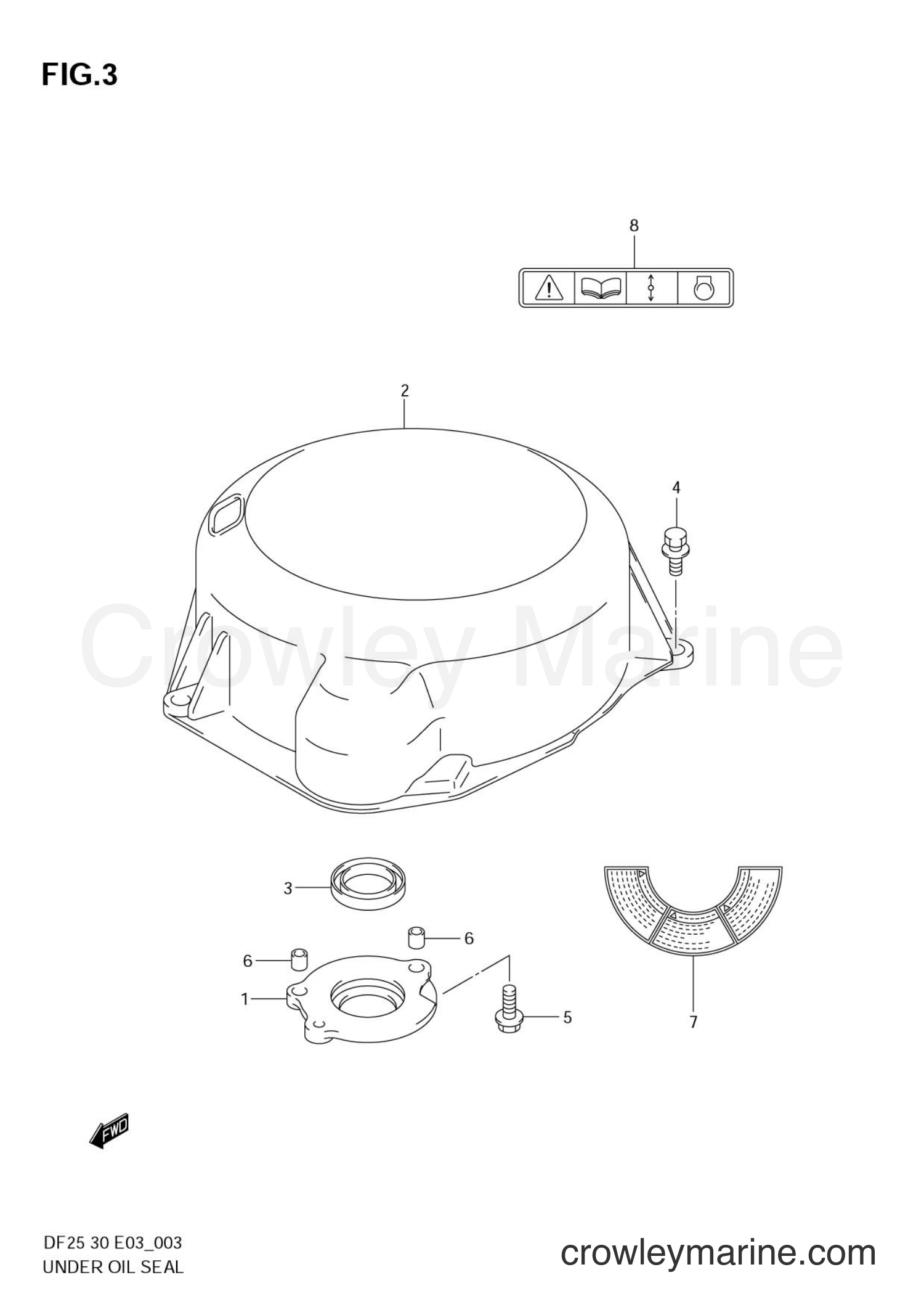 Suzuki Marine DF25 - UNDER OIL SEAL