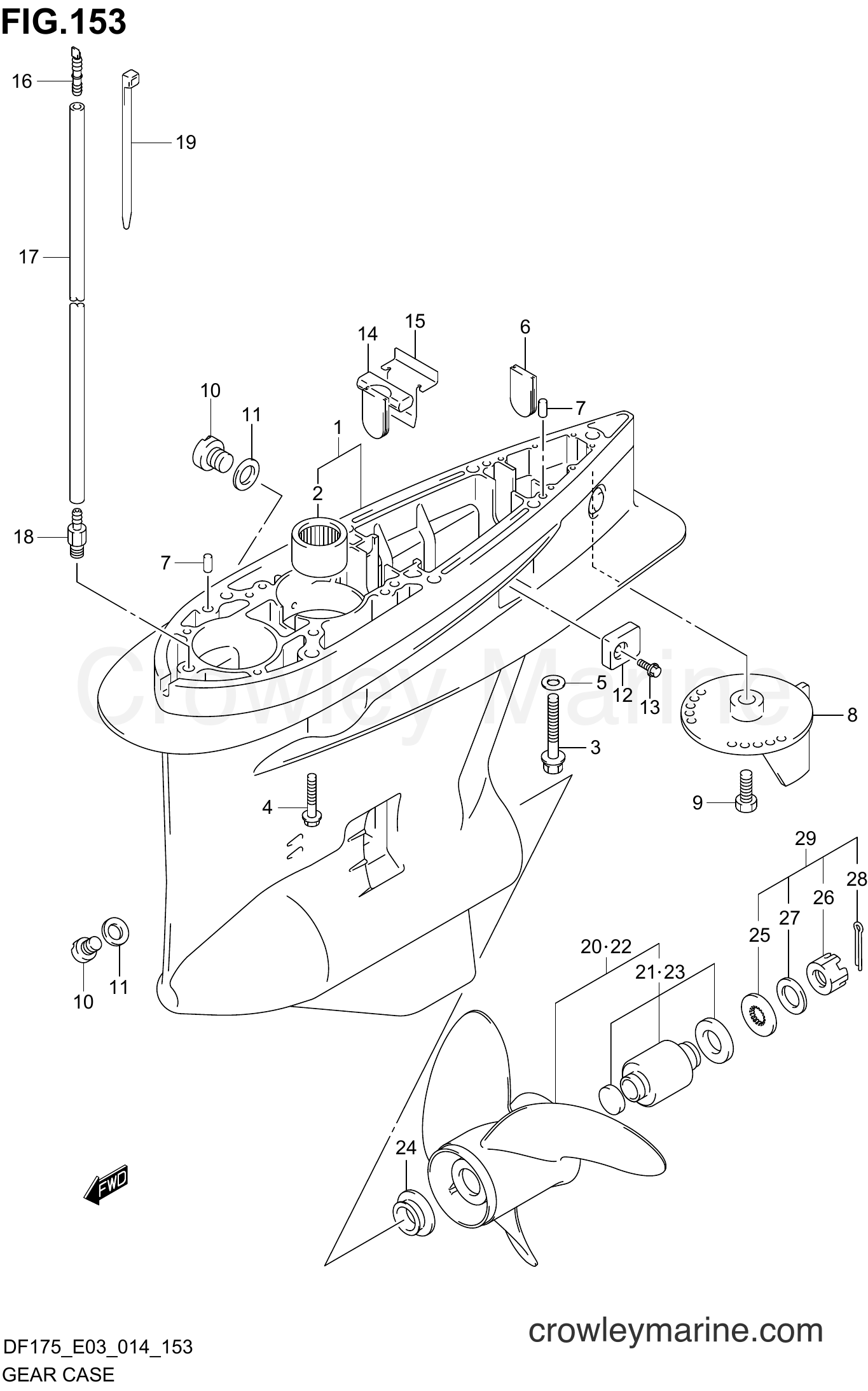 Suzuki Marine DF175TG 41001~ - GEAR CASE (DF175T E03)