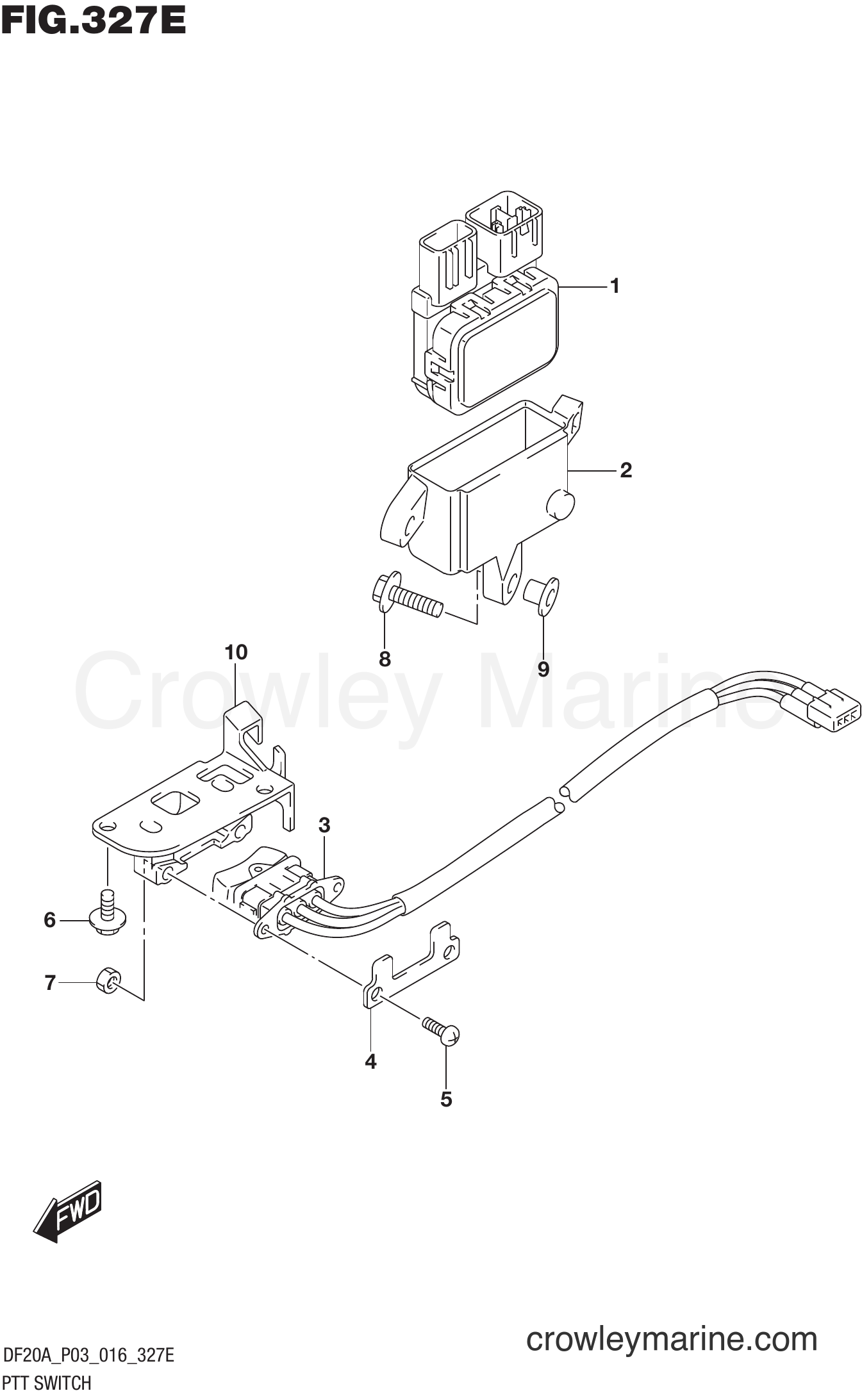 Suzuki Marine DF9.9B 610001~ - PTT SWITCH (DF20ATH P03)