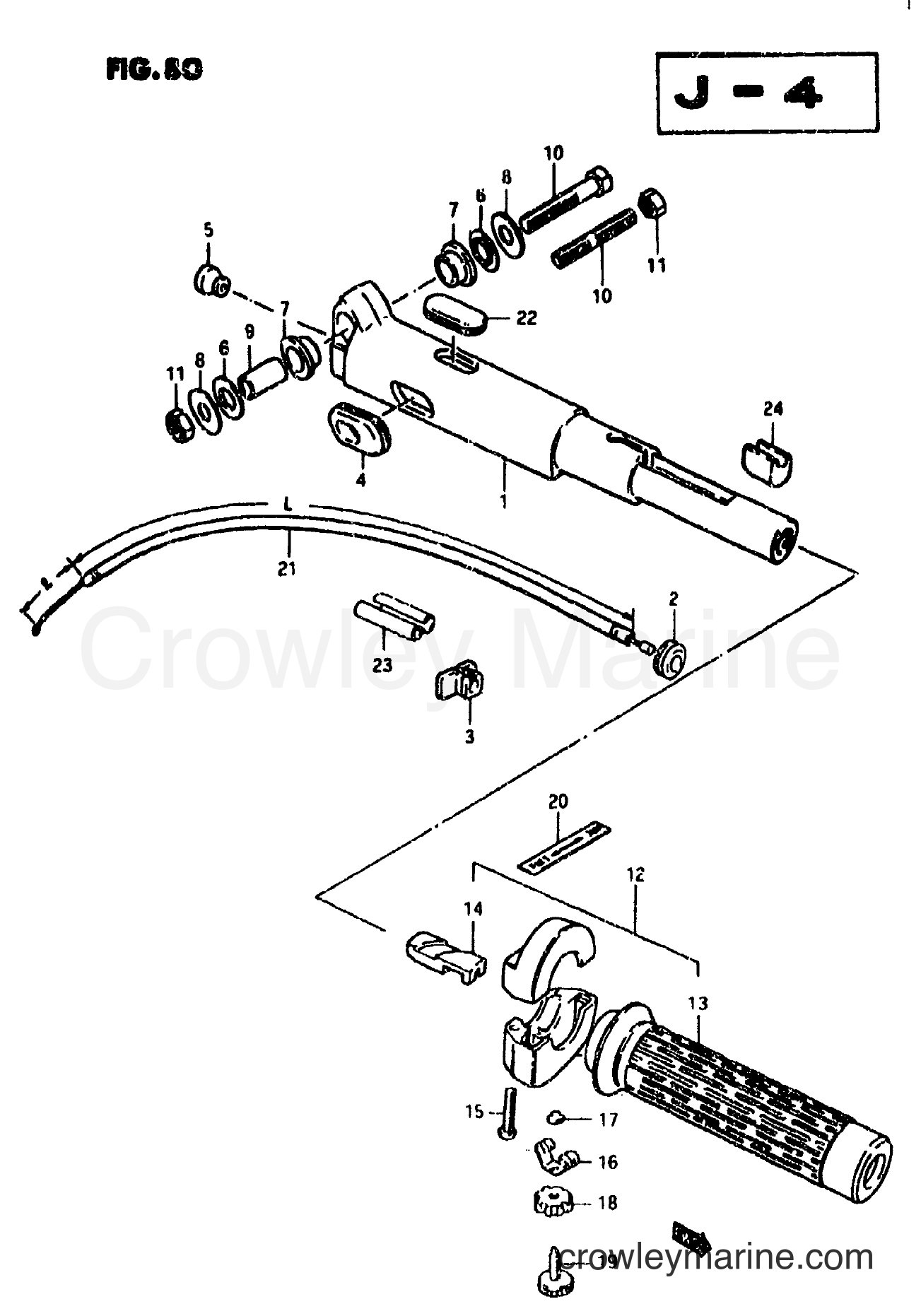 Suzuki Marine DT7.5 - HANDLE - GRIP