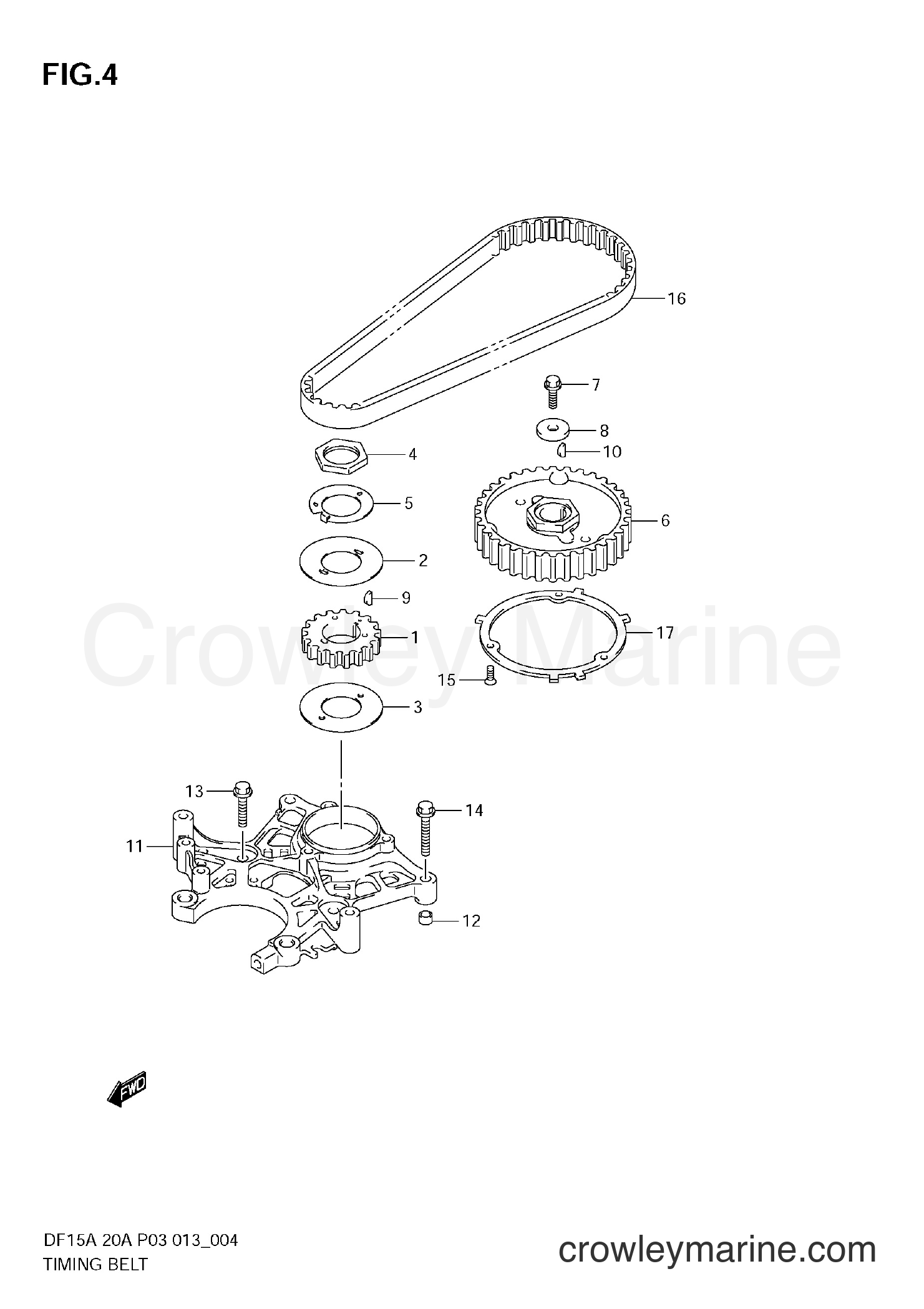Suzuki Marine DF20A 02002F-310001~ - TIMING BELT
