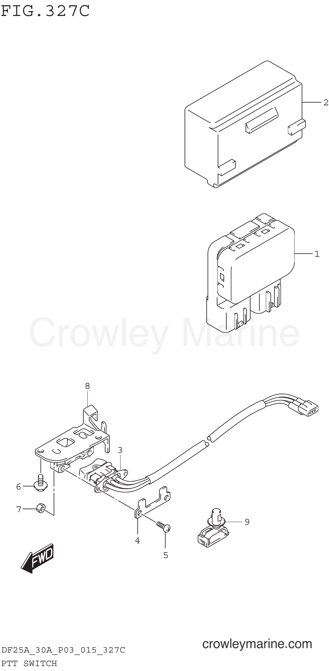 Suzuki Marine DF30AT 510001~ - PTT SWITCH (DF30ATH P03)