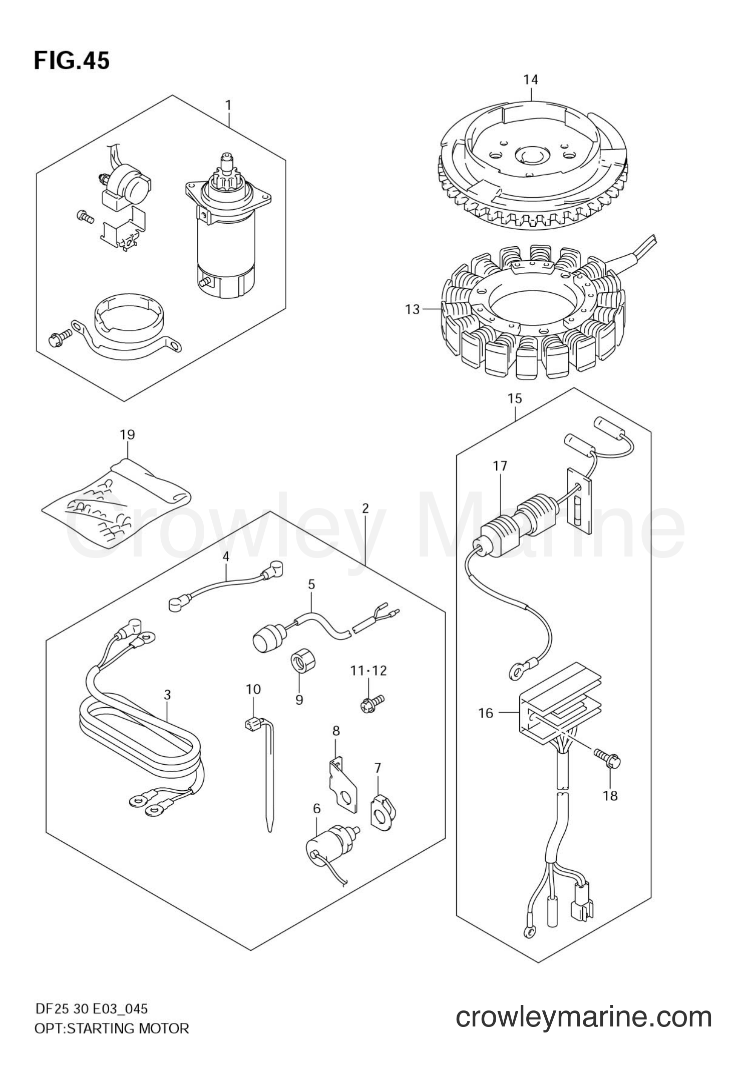 Suzuki Marine DF25 - OPT:STARTING MOTOR