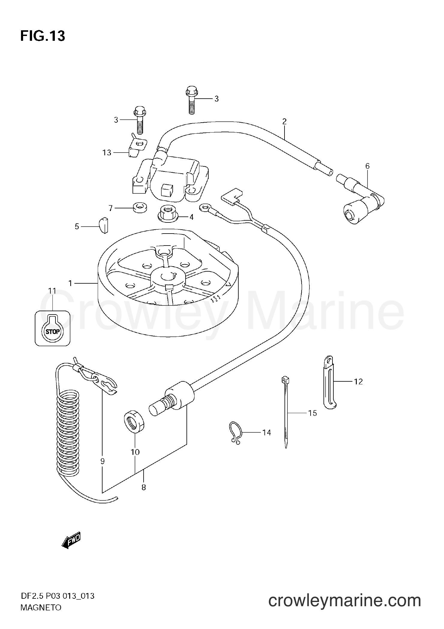 Suzuki Marine DF2.5 00252F-310001~ - MAGNETO