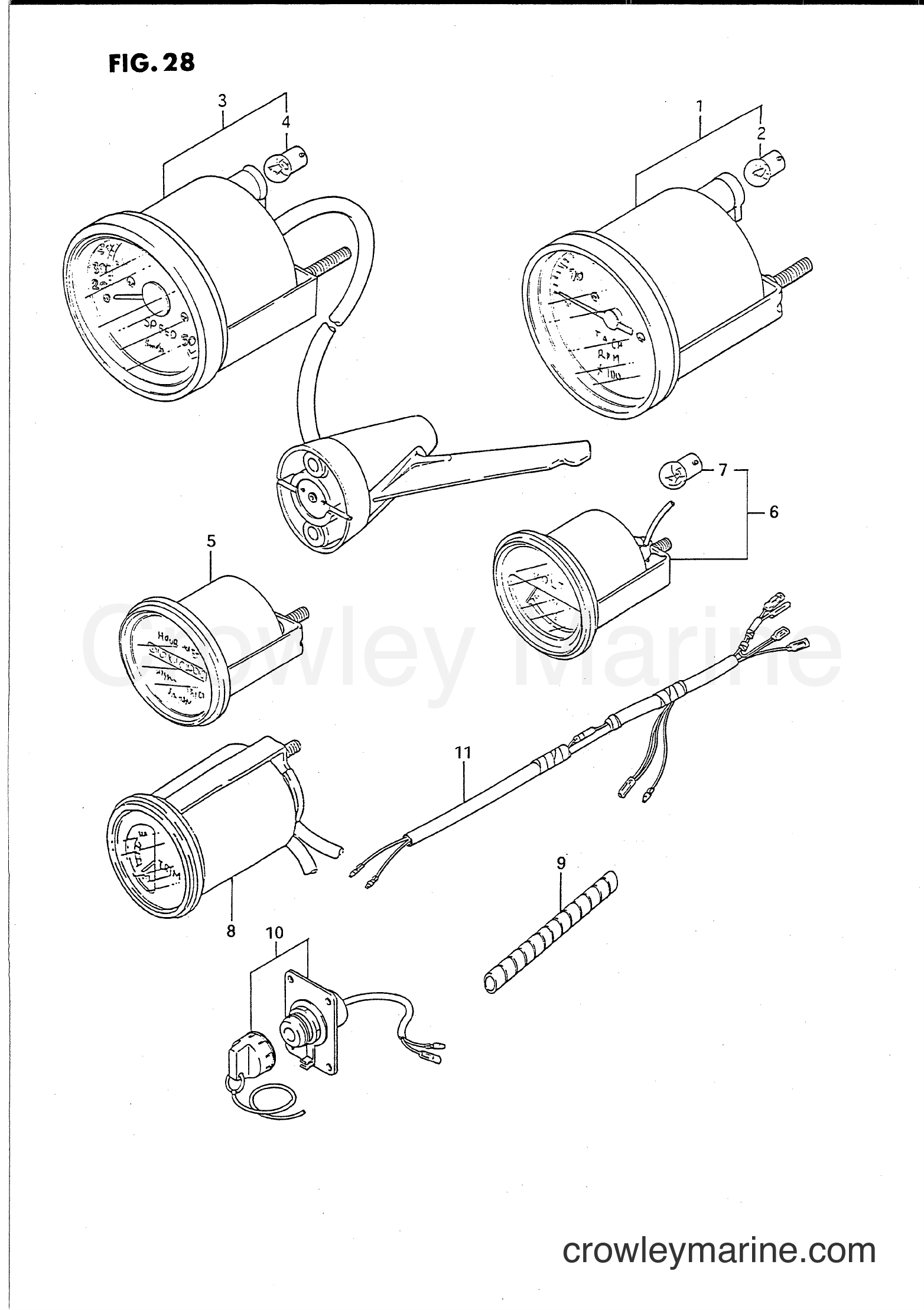 Suzuki Marine PU55 - OPT : METER (3)