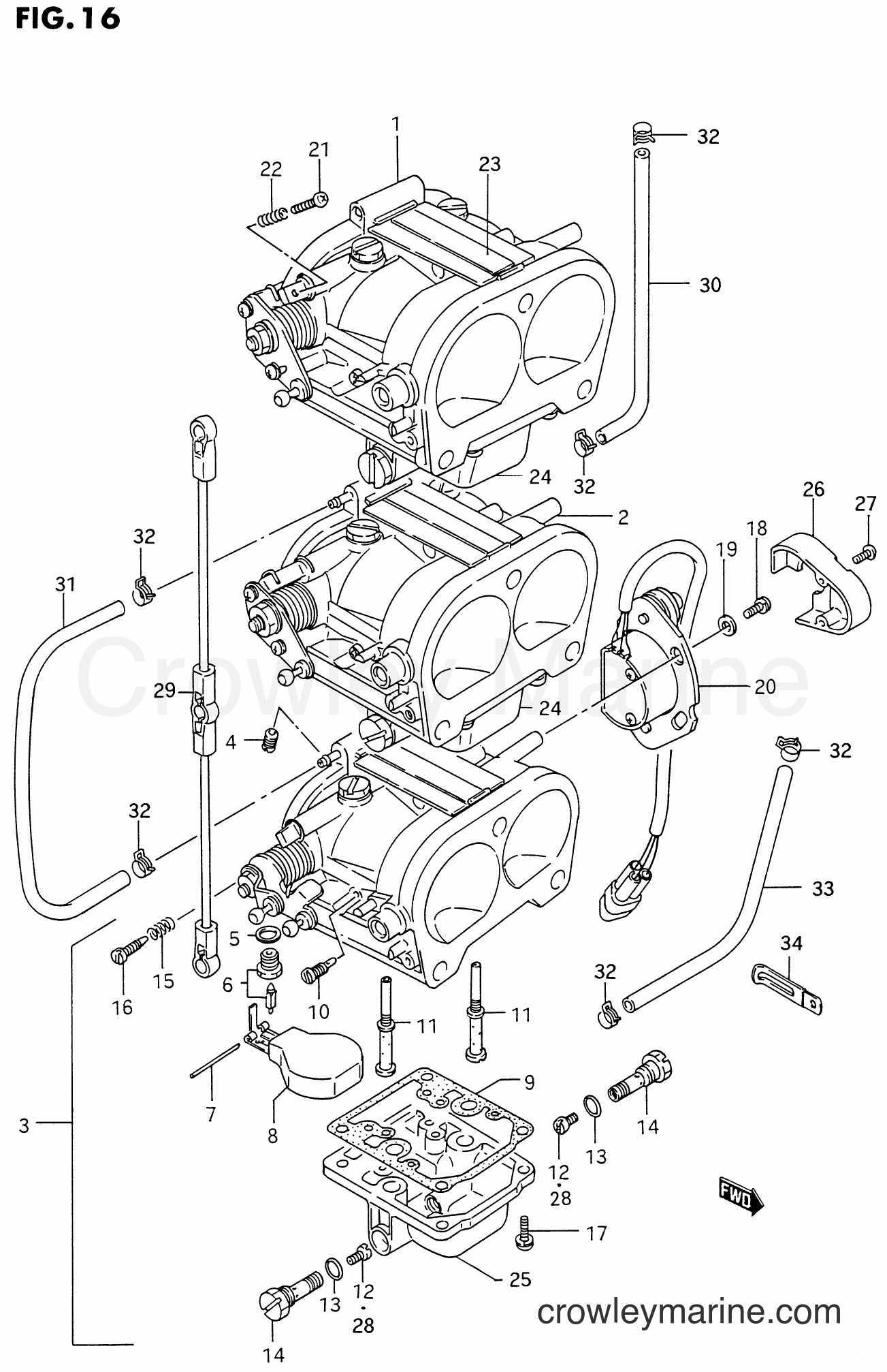Suzuki Marine DT200 - CARBURETOR