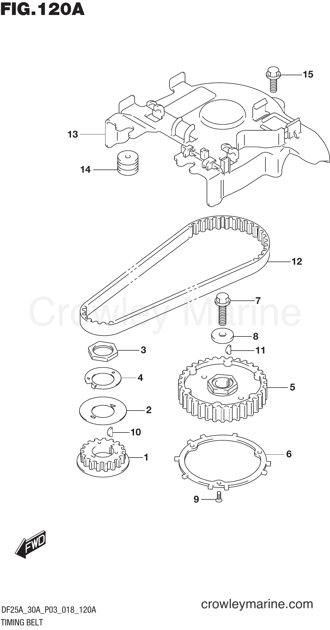 Suzuki Marine DF30ATH 810001~ - TIMING BELT