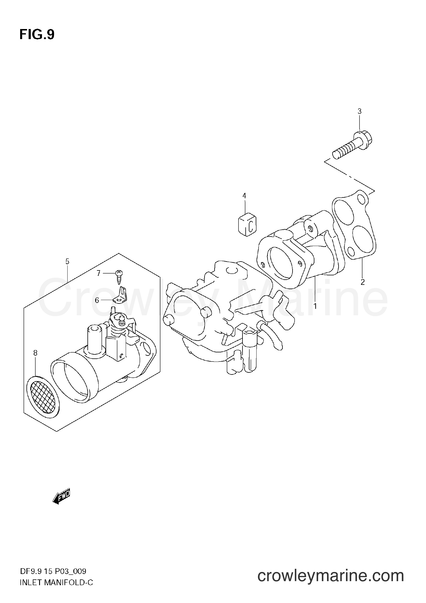 Suzuki Marine DF15 - INLET MANIFOLD