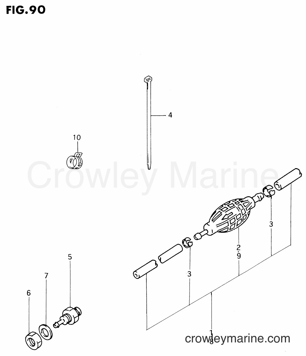 Suzuki Marine DT225 - FUEL HOSE