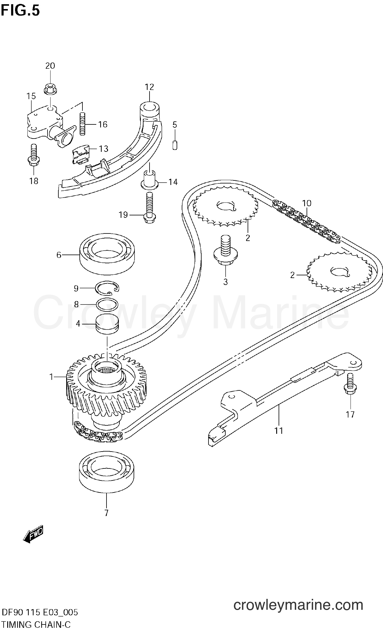Suzuki Marine DF100 - TIMING CHAIN