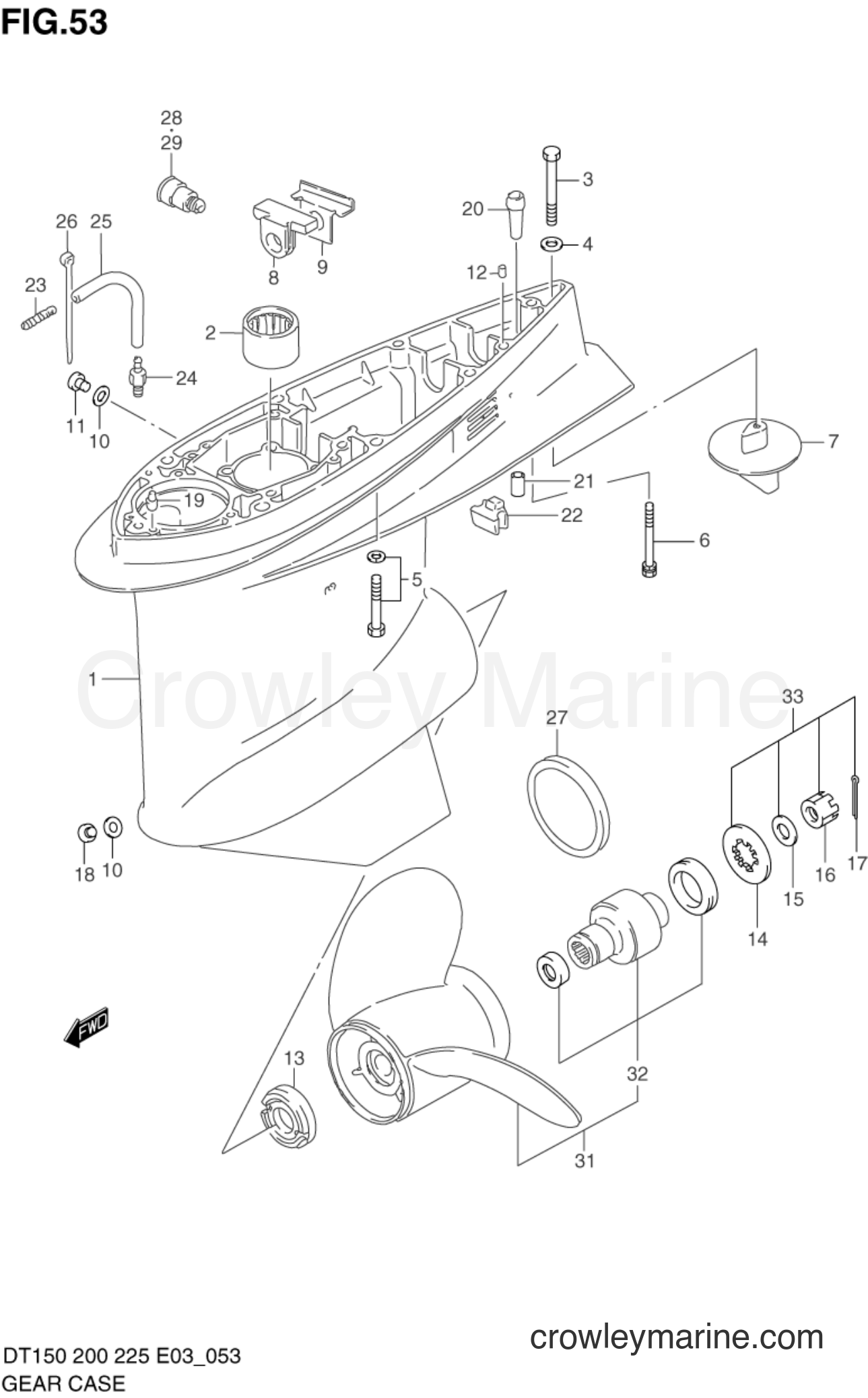 Suzuki Marine DT150STC - GEAR CASE