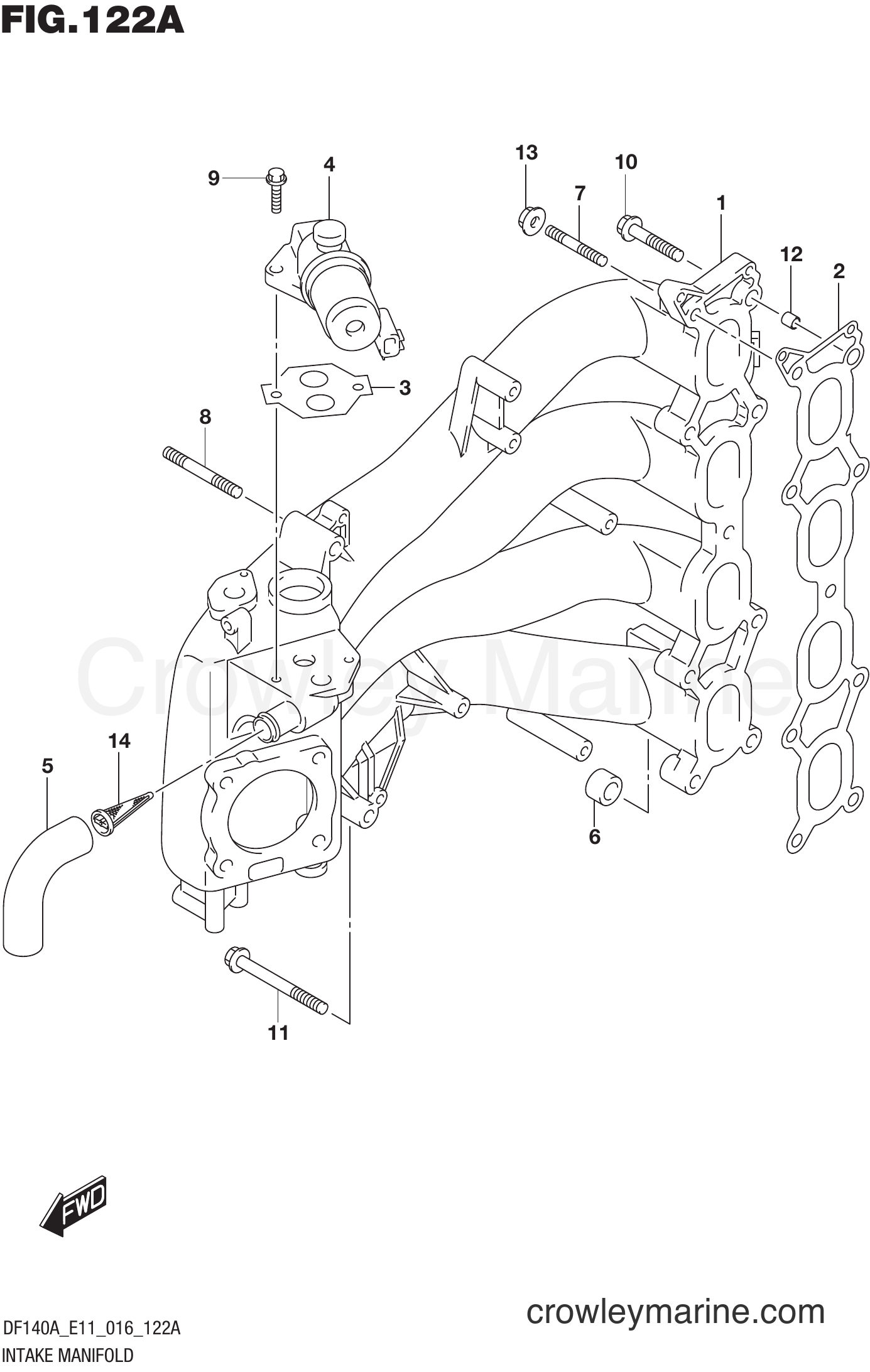 Suzuki Marine DF140AT 610001~ - INTAKE MANIFOLD