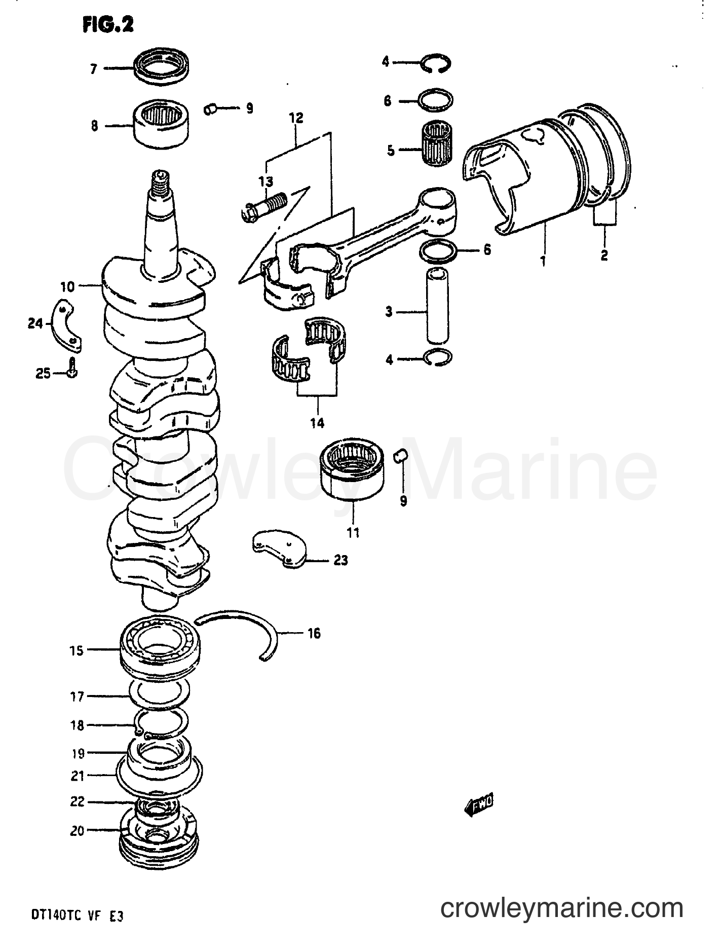 Suzuki Marine DT140 - CRANKSHAFT