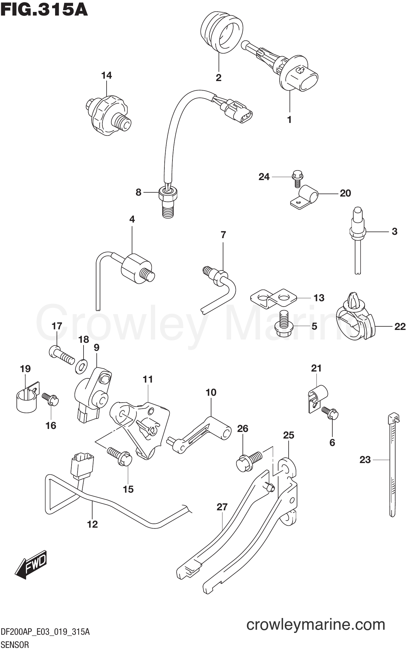 Suzuki Marine DF175AP 910001~ - SENSOR