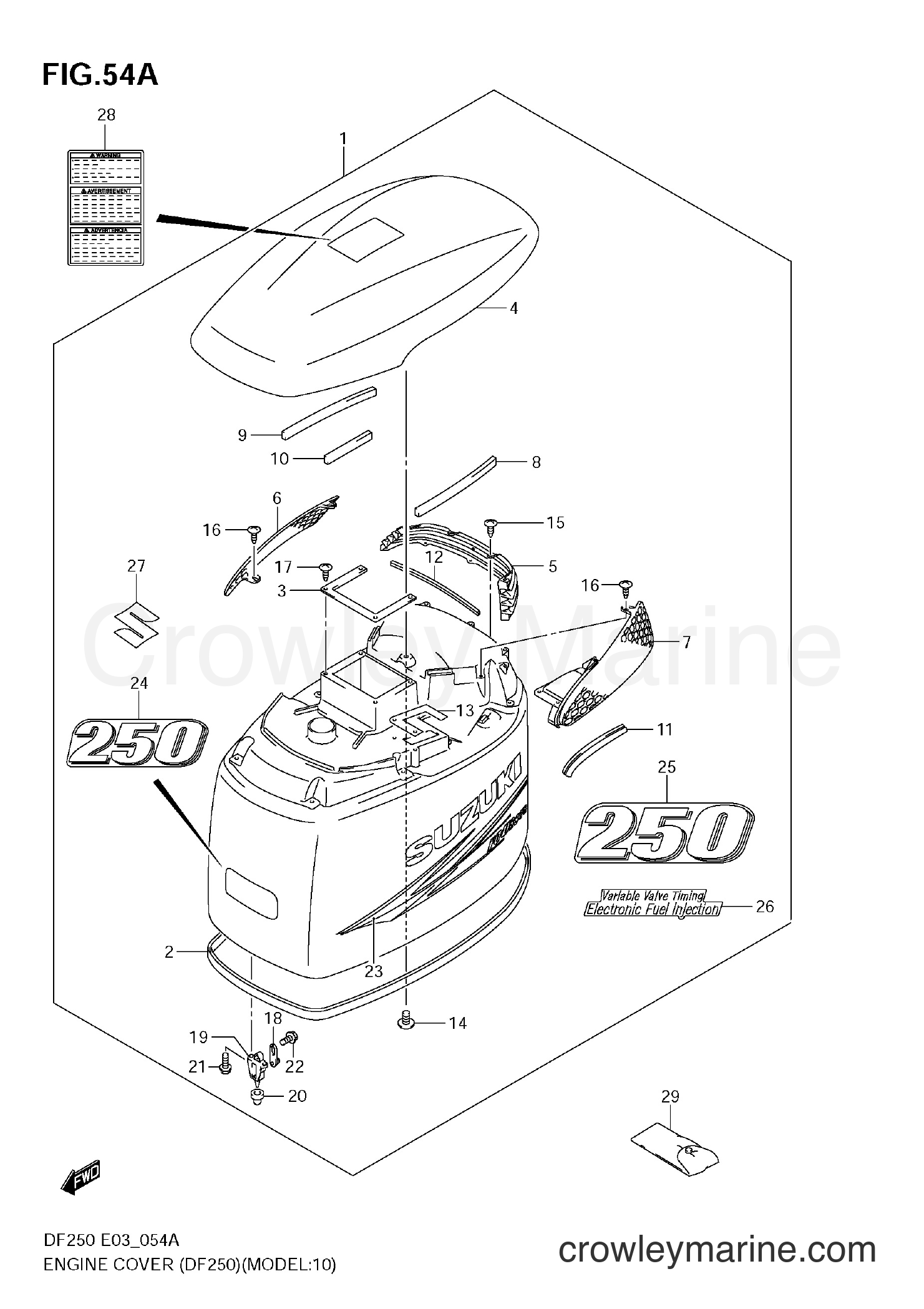 Suzuki Marine DF250T - ENGINE COVER (DF250)(MODEL:10~)