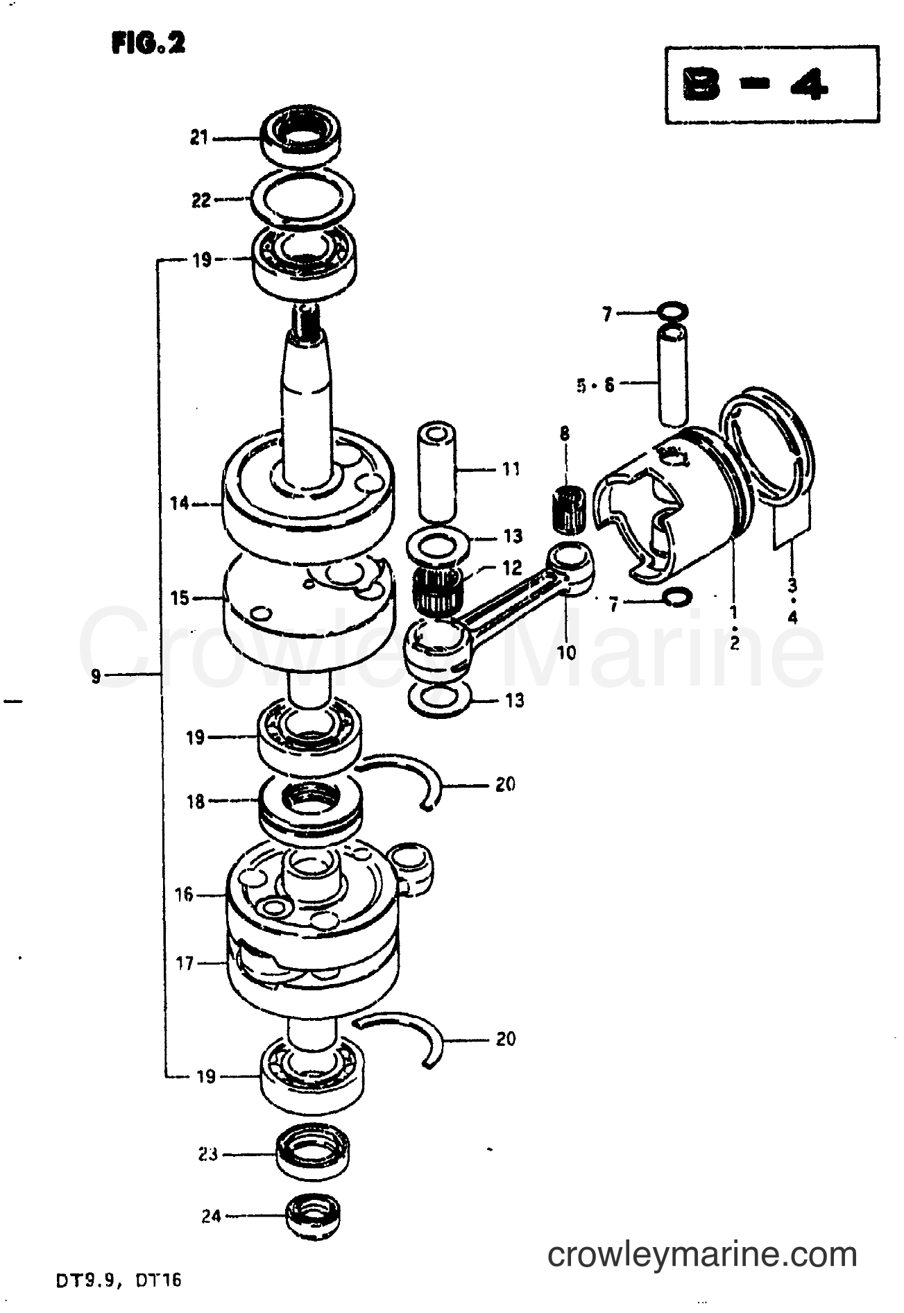 Suzuki Marine DT16P - CRANKSHAFT
