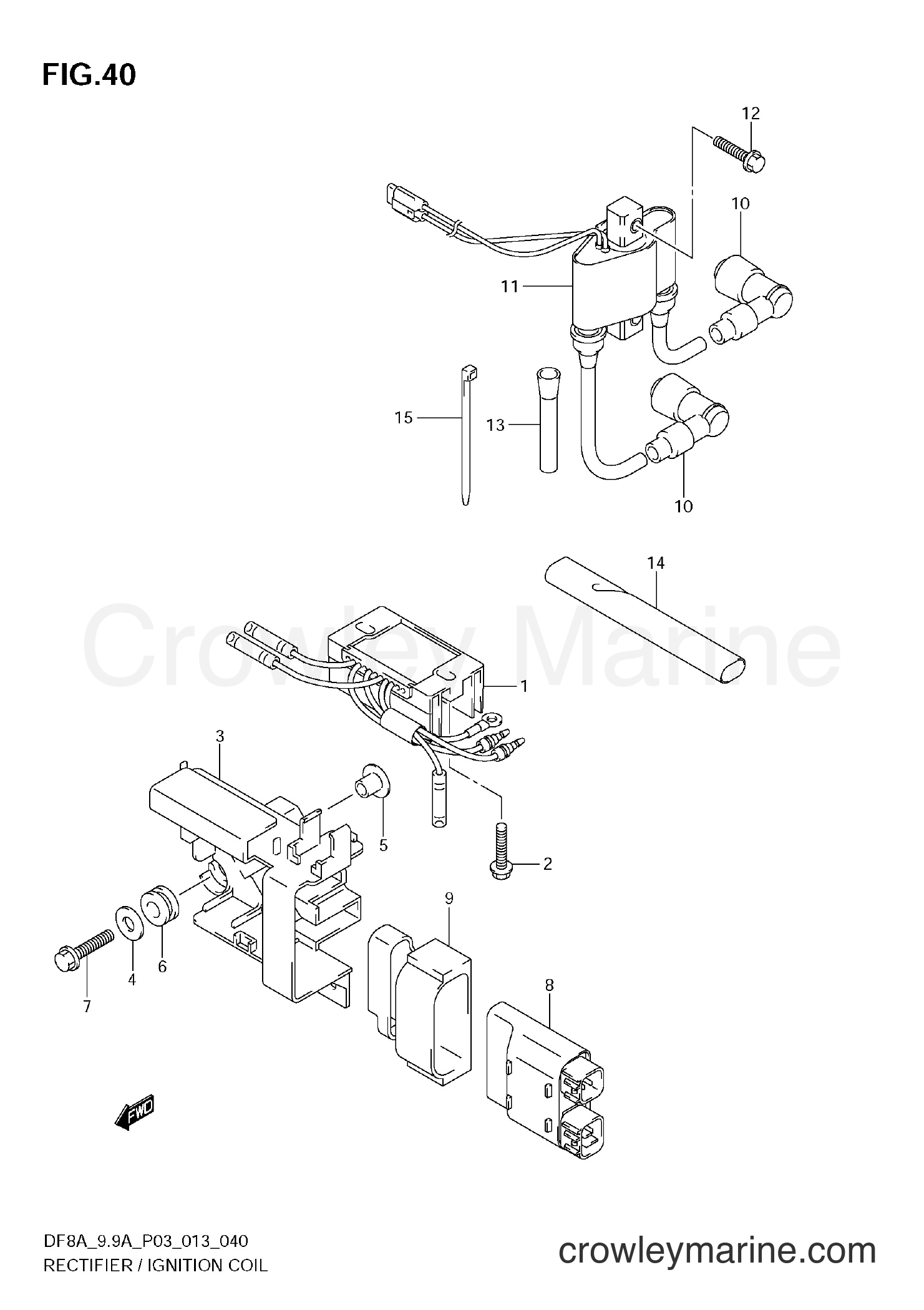 Suzuki Marine DF8A 310001~ - RECTIFIER / IGNITION COIL (DF9,9AR E03)
