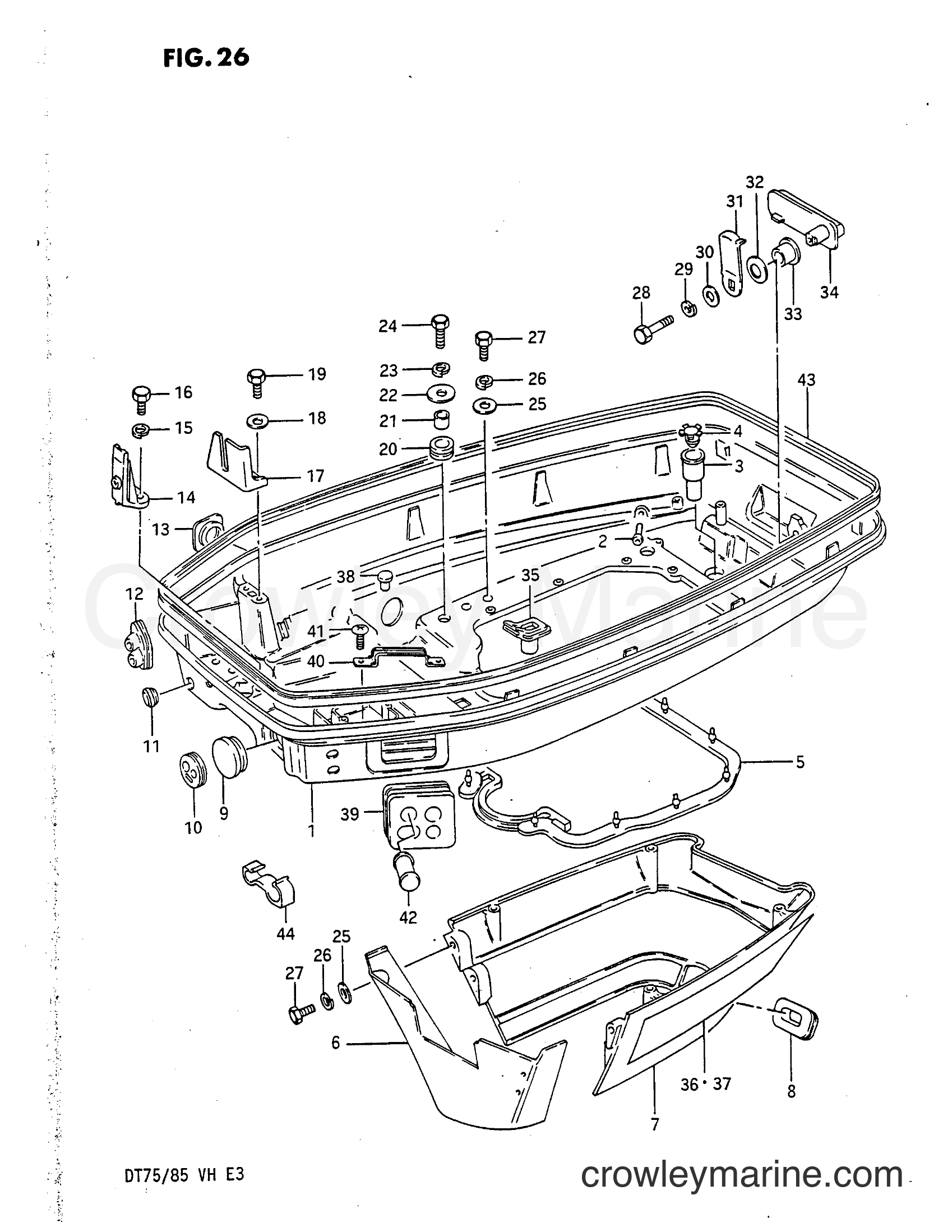 Suzuki Marine DT85 - LOWER COVER