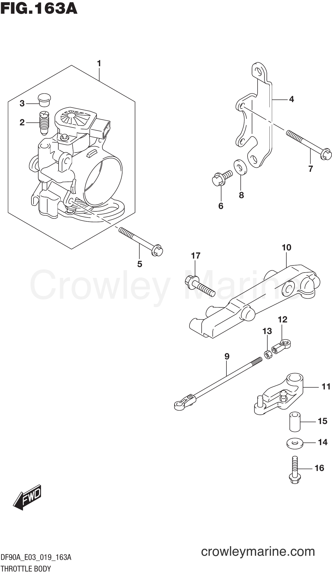 Suzuki Marine DF70A 910001~ - THROTTLE BODY