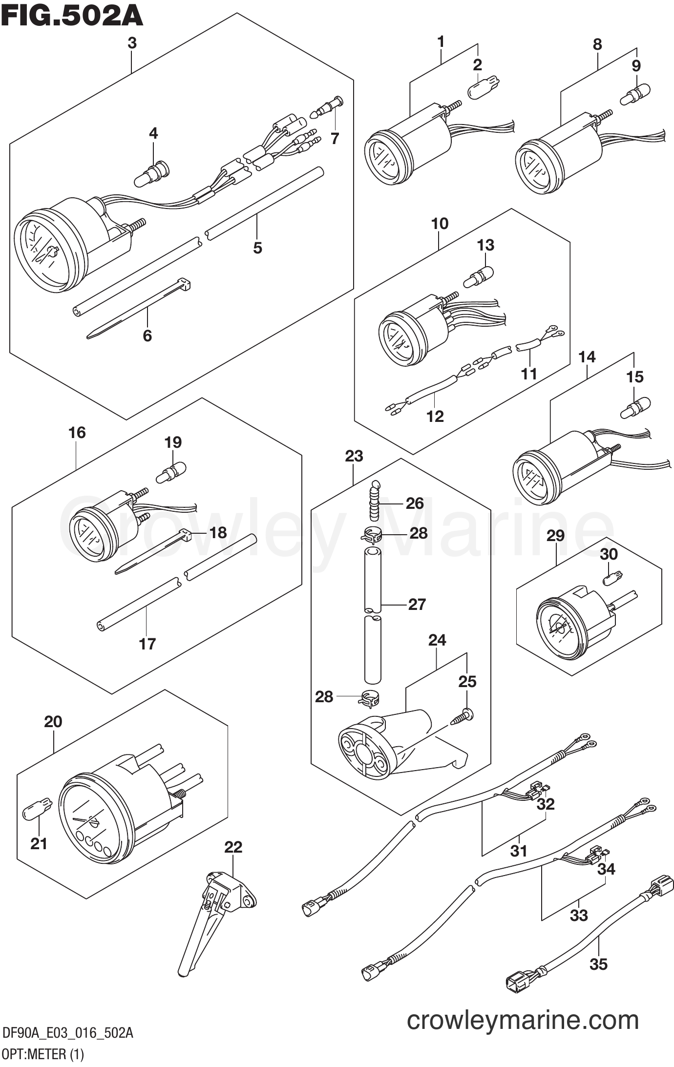 Suzuki Marine DF80A 610001~ - OPT:METER (1)