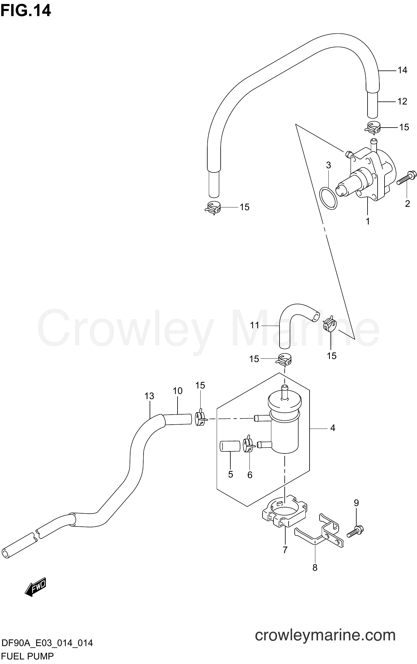 Suzuki Marine DF70A 410001~ - FUEL PUMP