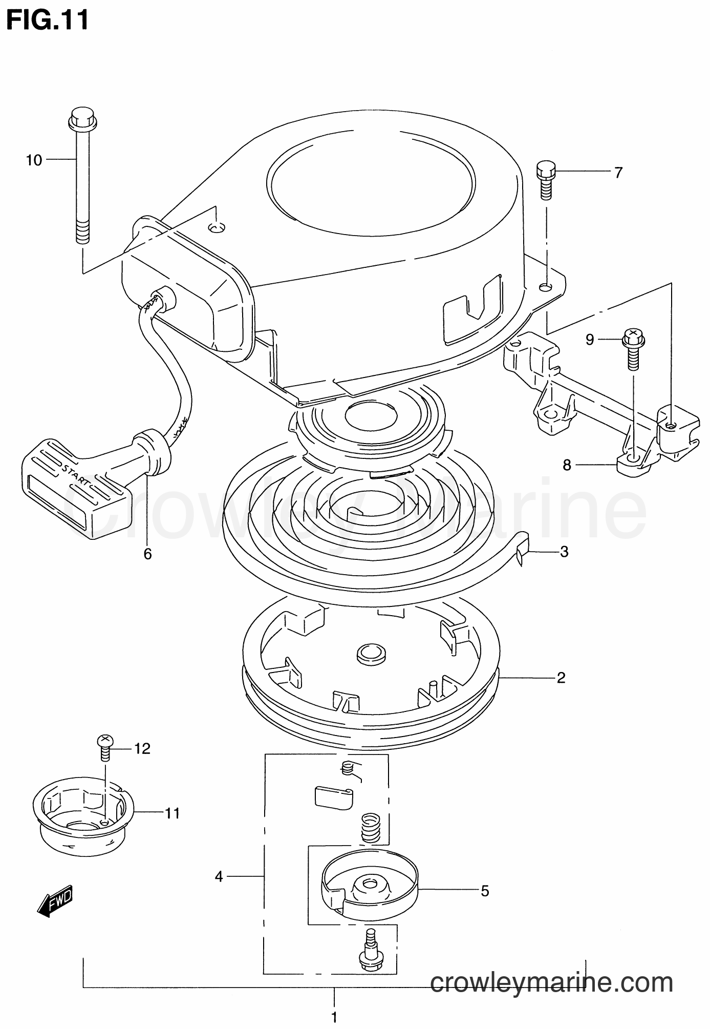 Suzuki Marine DT5Y - RECOIL STARTER (DT4)