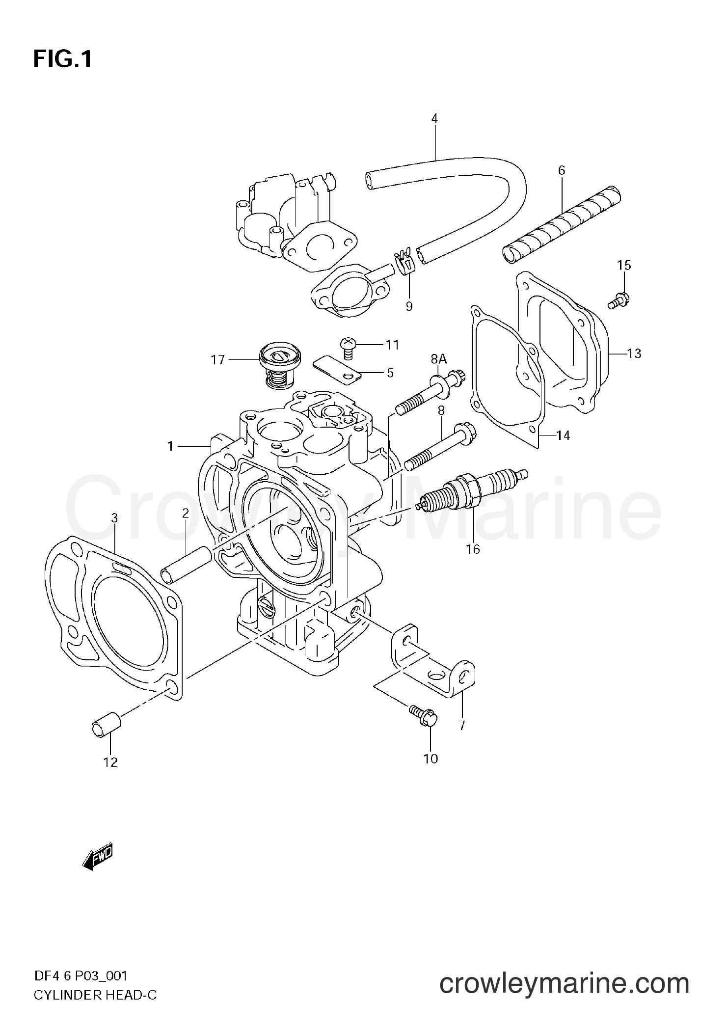 Suzuki Marine DF4 - CYLINDER HEAD