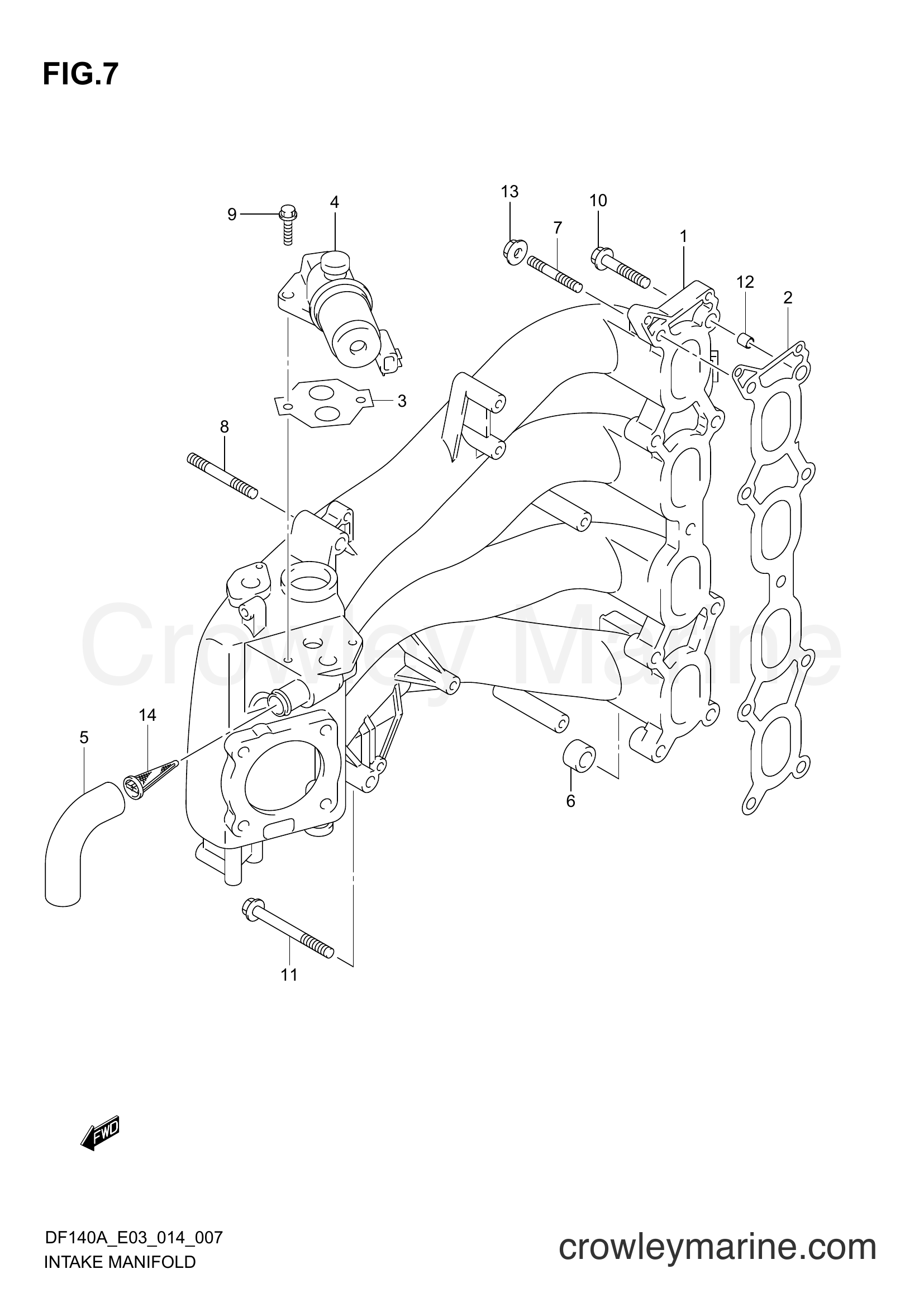 Suzuki Marine DF100 410001~ - INTAKE MANIFOLD