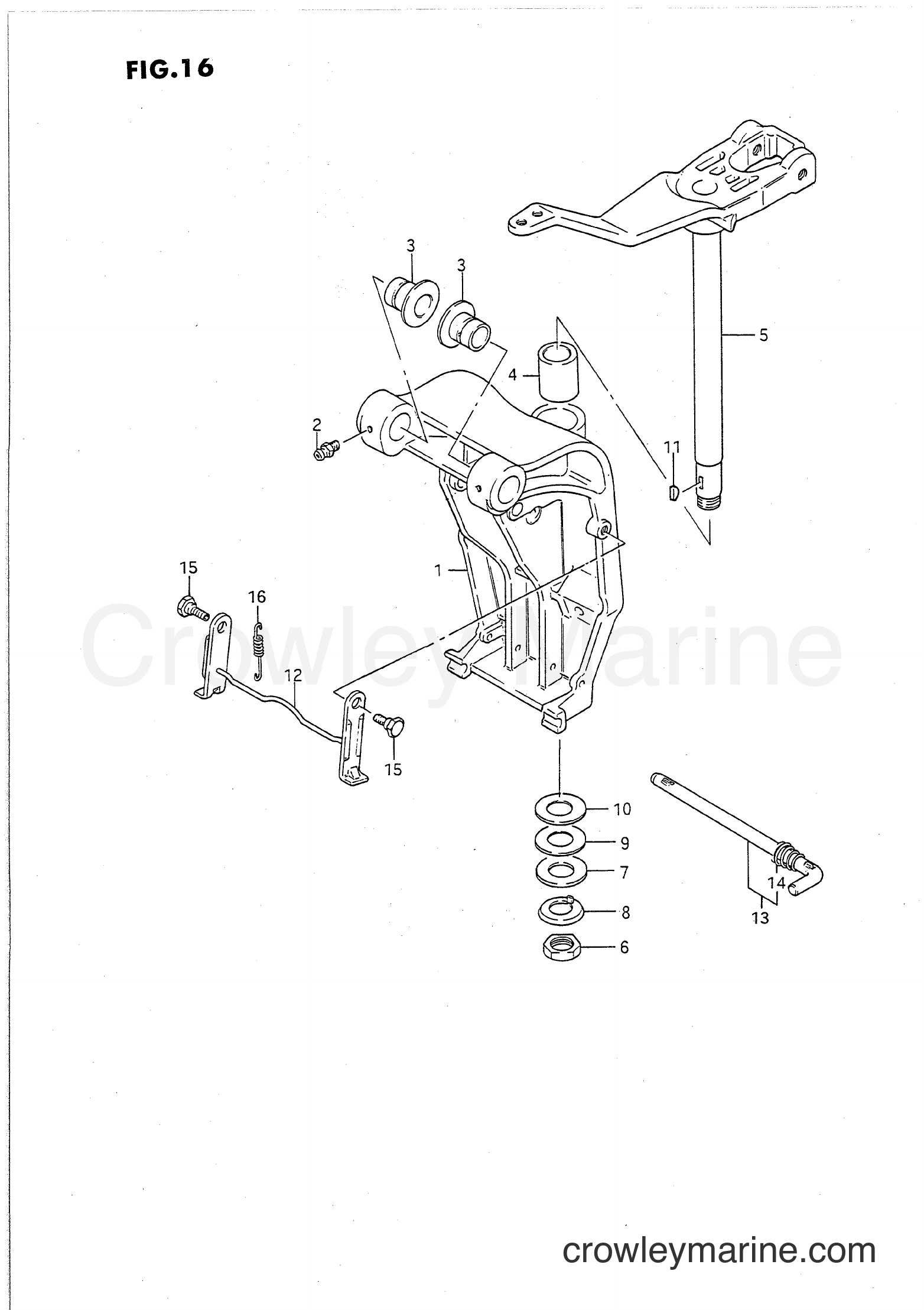 Suzuki Marine PU85 - SWIVEL BRACKET