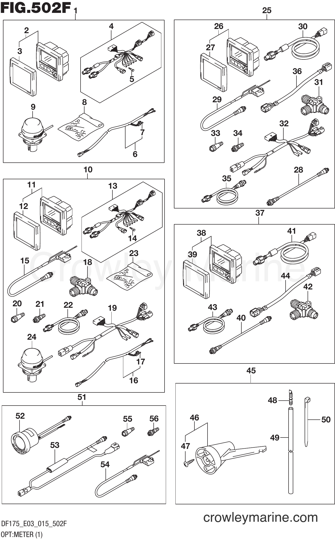 Suzuki Marine DF175ST 51001~ - OPT:METER (1) (DF175TG E03)