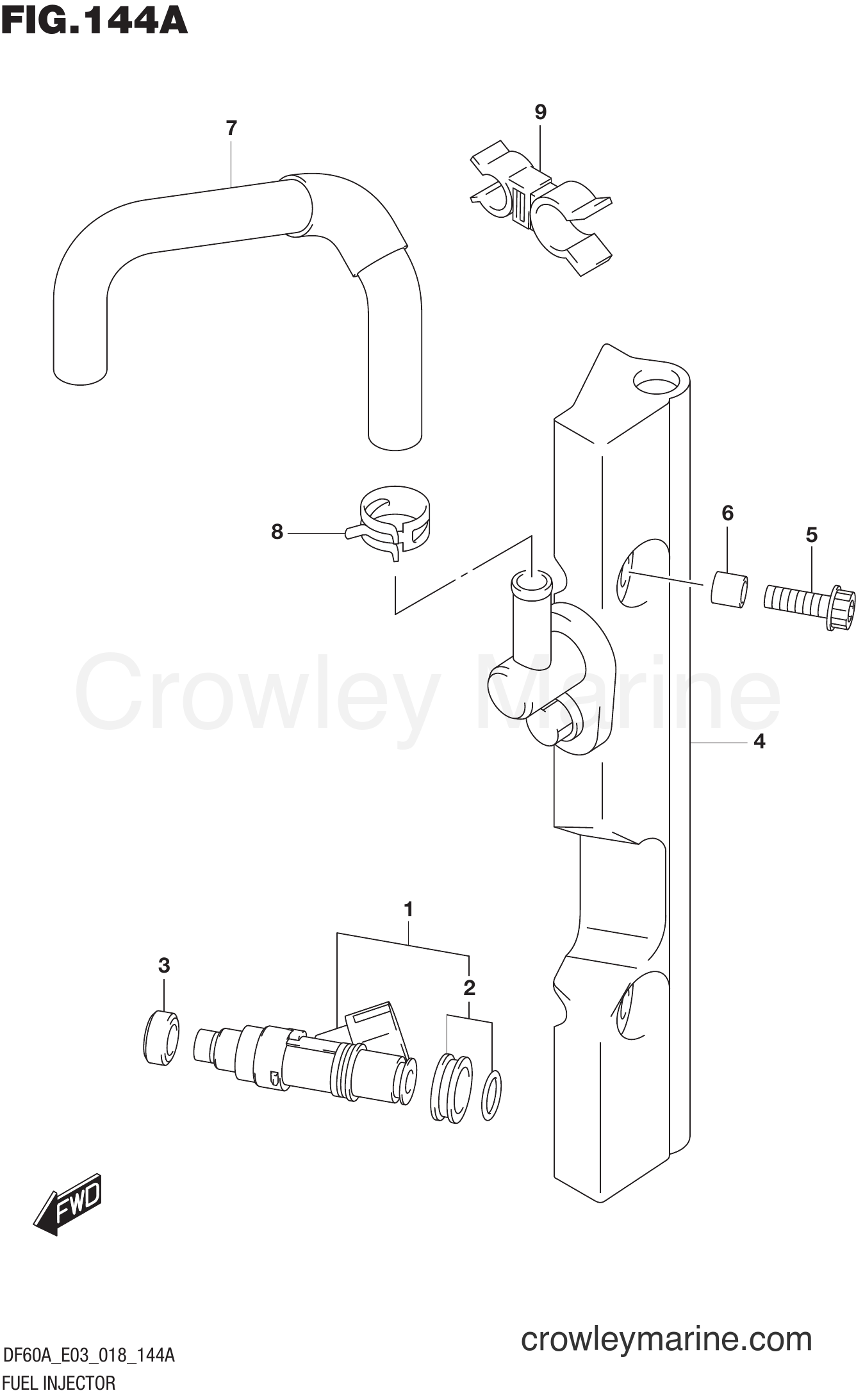 Suzuki Marine DF60AVT 810001~ - FUEL INJECTOR