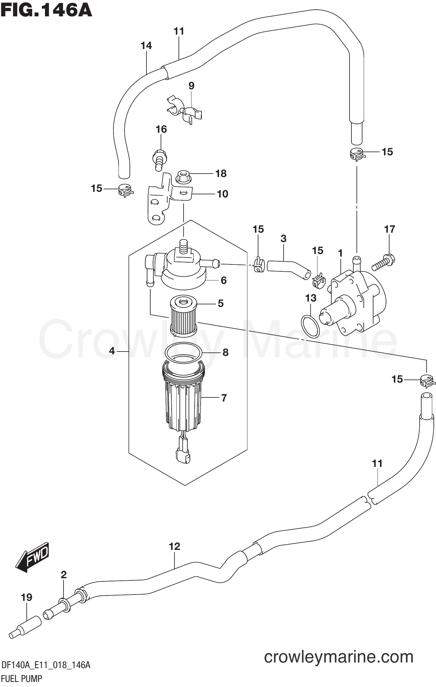 Suzuki Marine DF140AZ 810001~ - FUEL PUMP