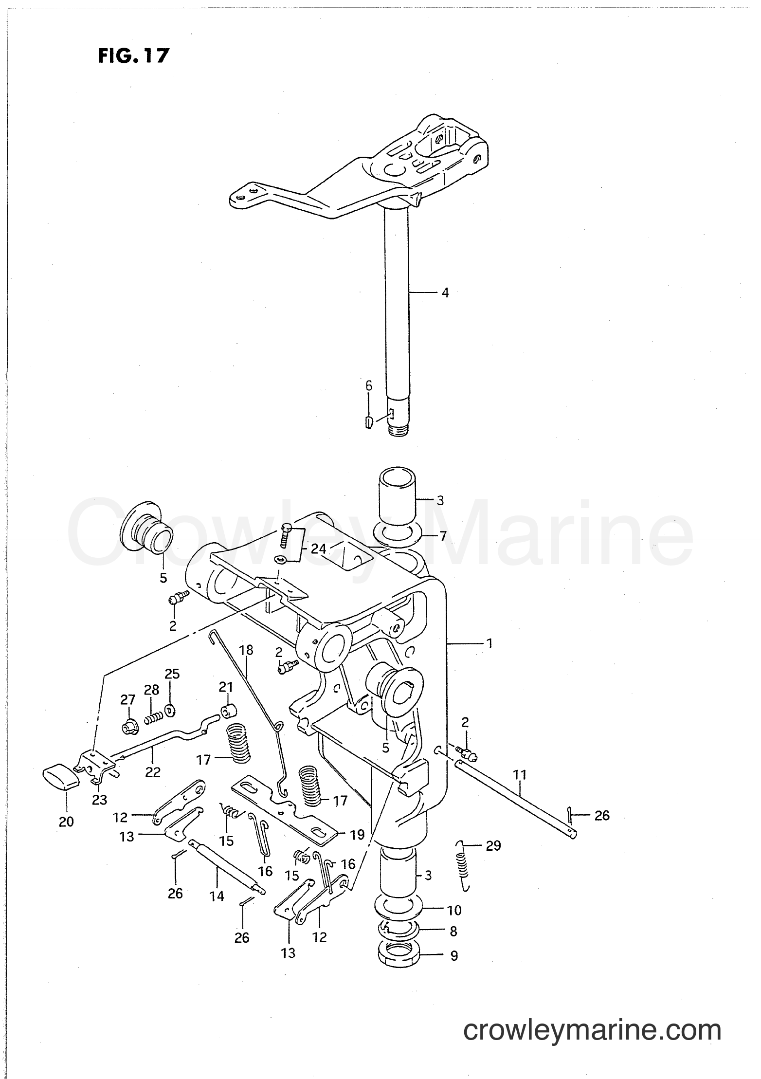 Suzuki Marine PU55 - SWIVEL BRACKET