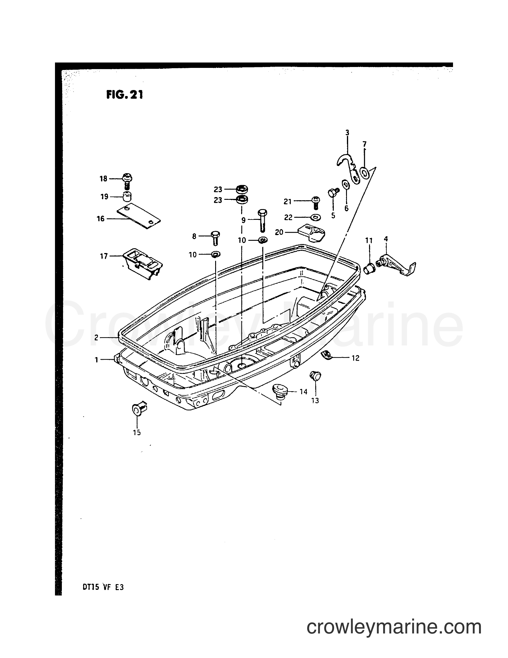 Suzuki Marine DT15 - LOWER COVER