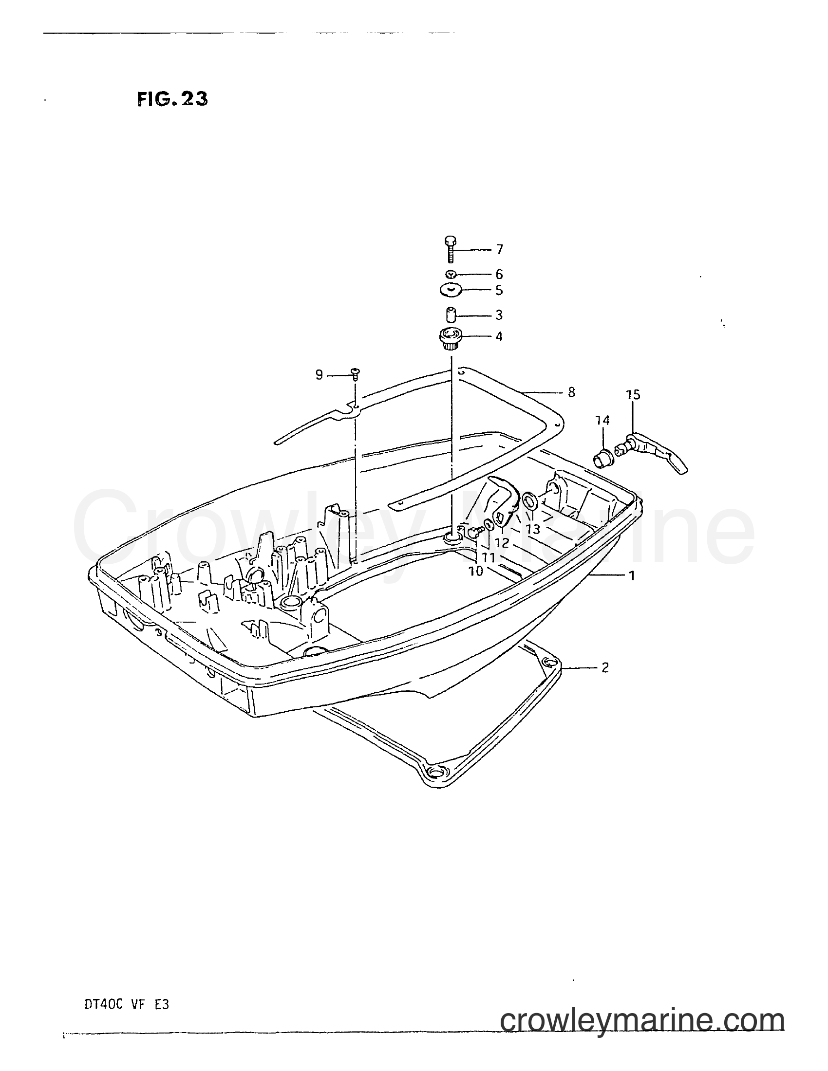 Suzuki Marine DT40 - LOWER COVER