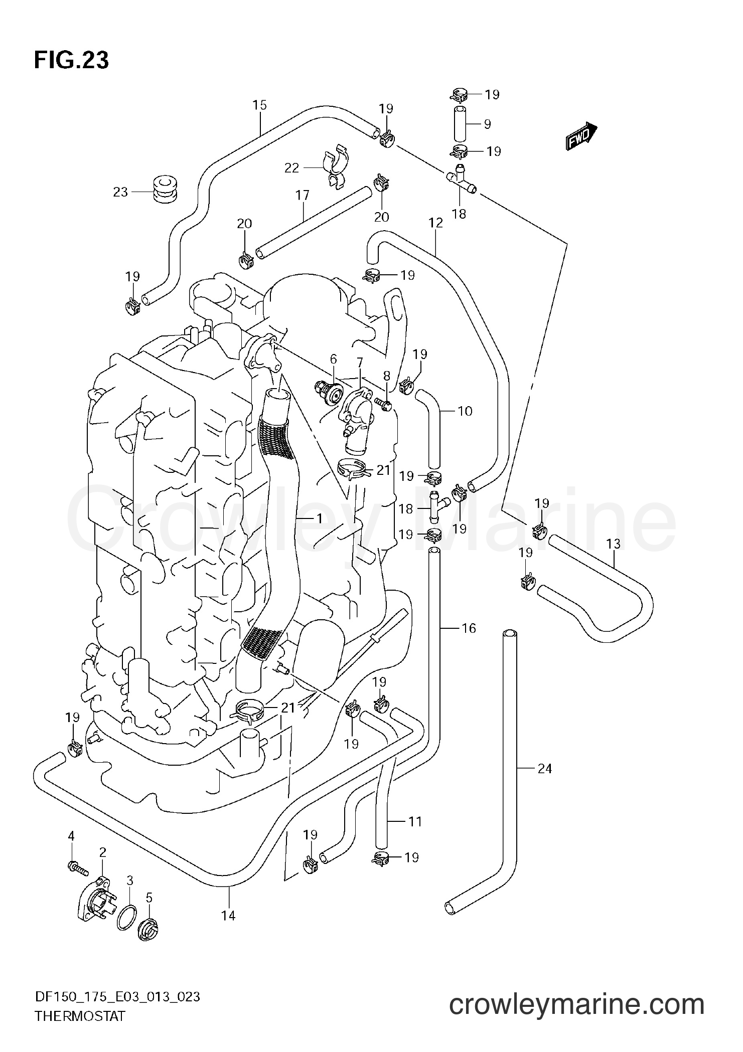 Suzuki Marine DF175 310001~ - THERMOSTAT