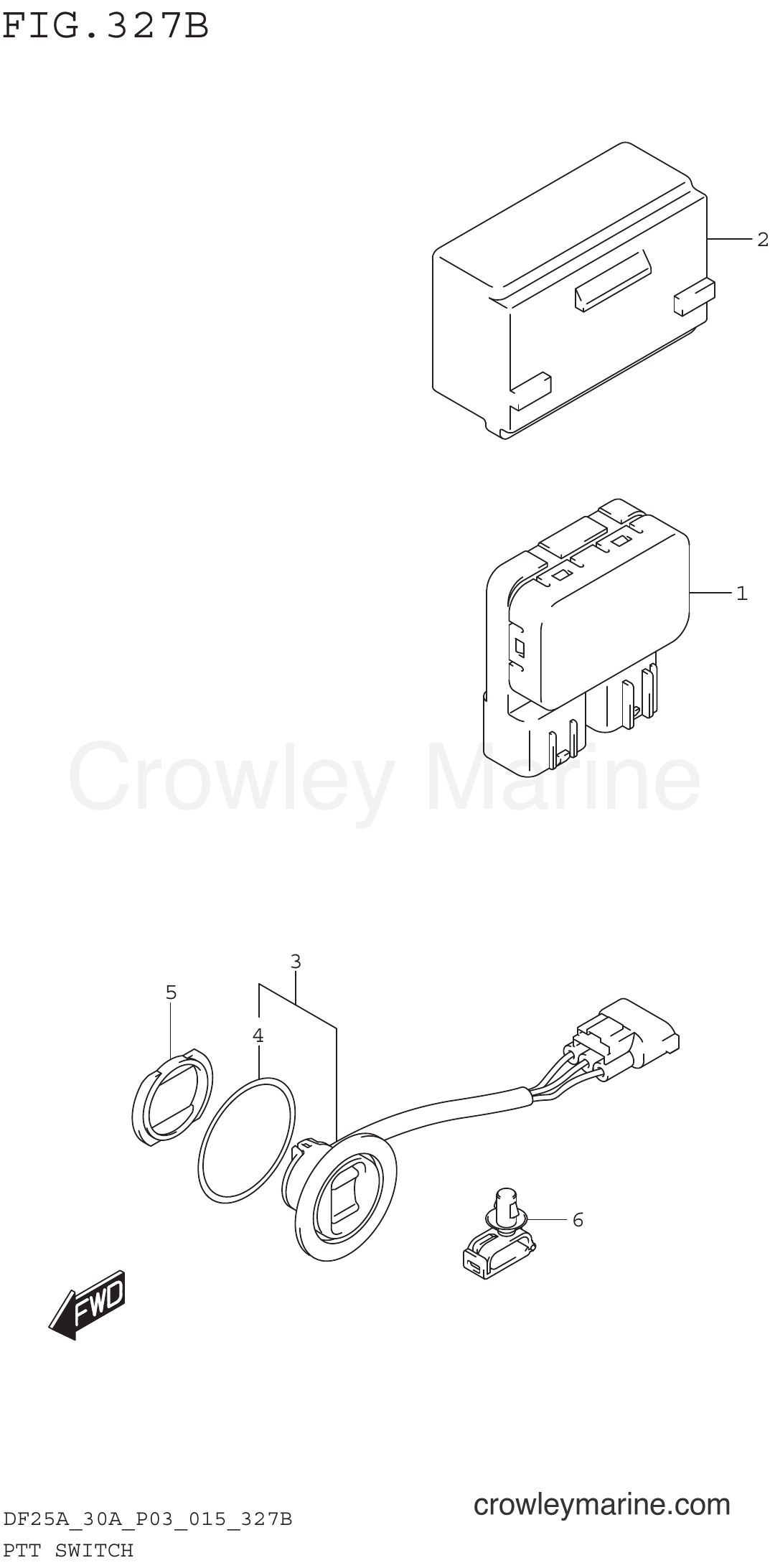 Suzuki Marine DF30ATH 510001~ - PTT SWITCH (DF30AT P03)