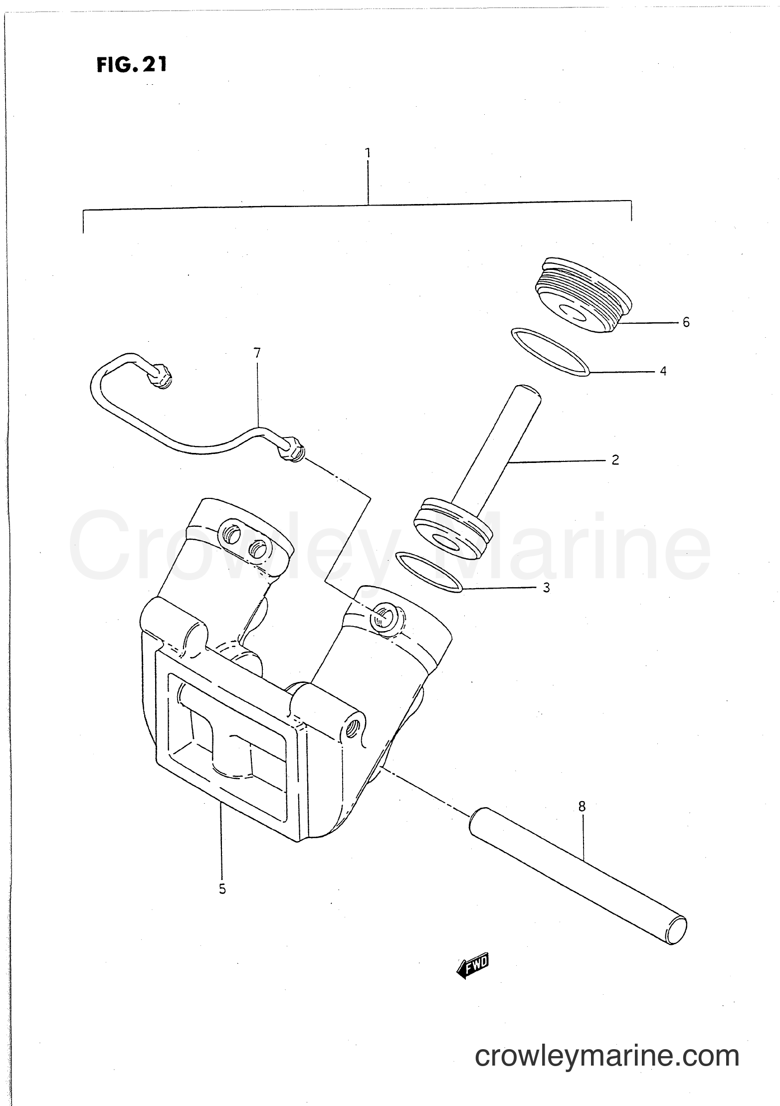 Suzuki Marine PU140 - TRIM CYLINDER