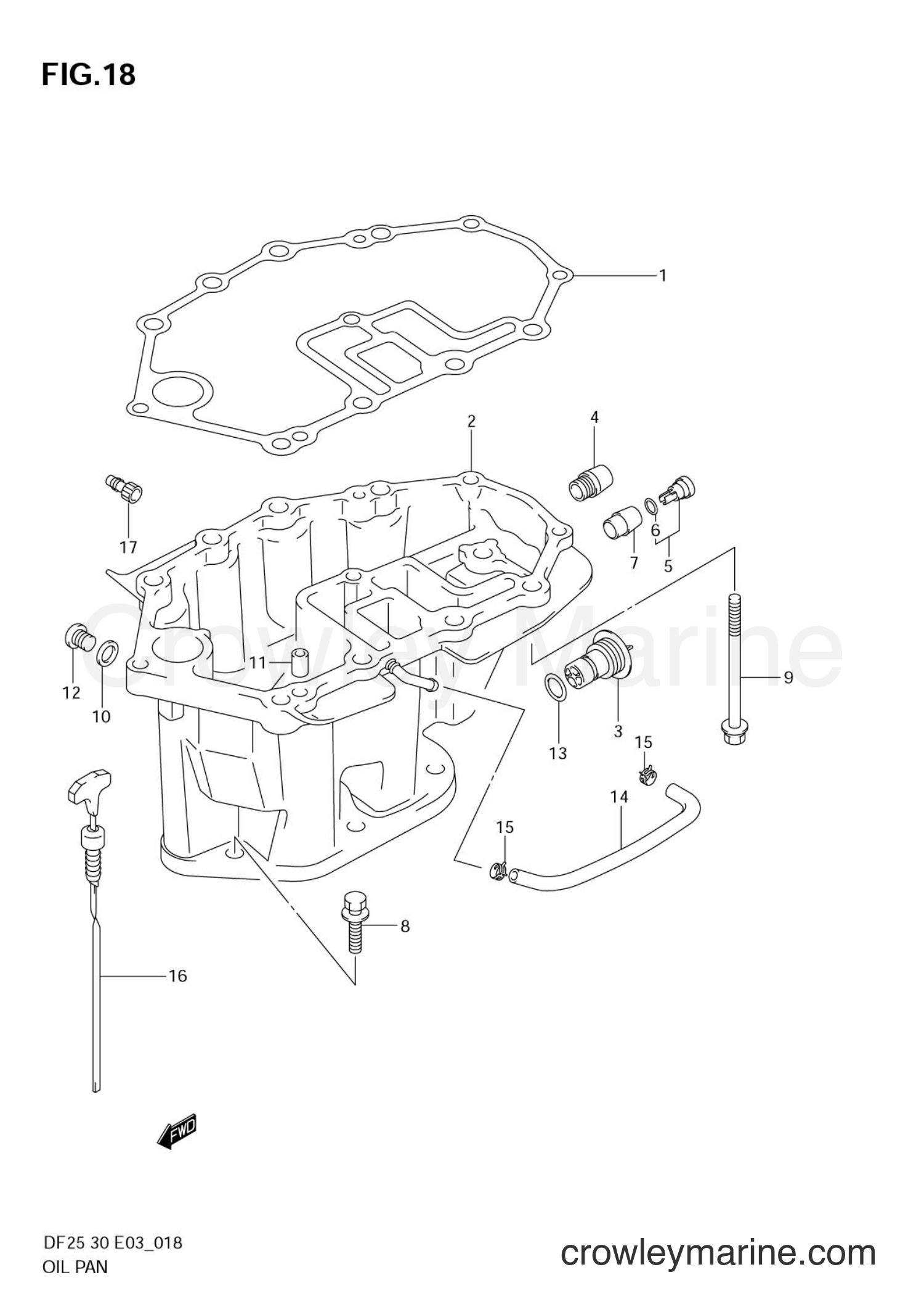 Suzuki Marine DF30 - OIL PAN