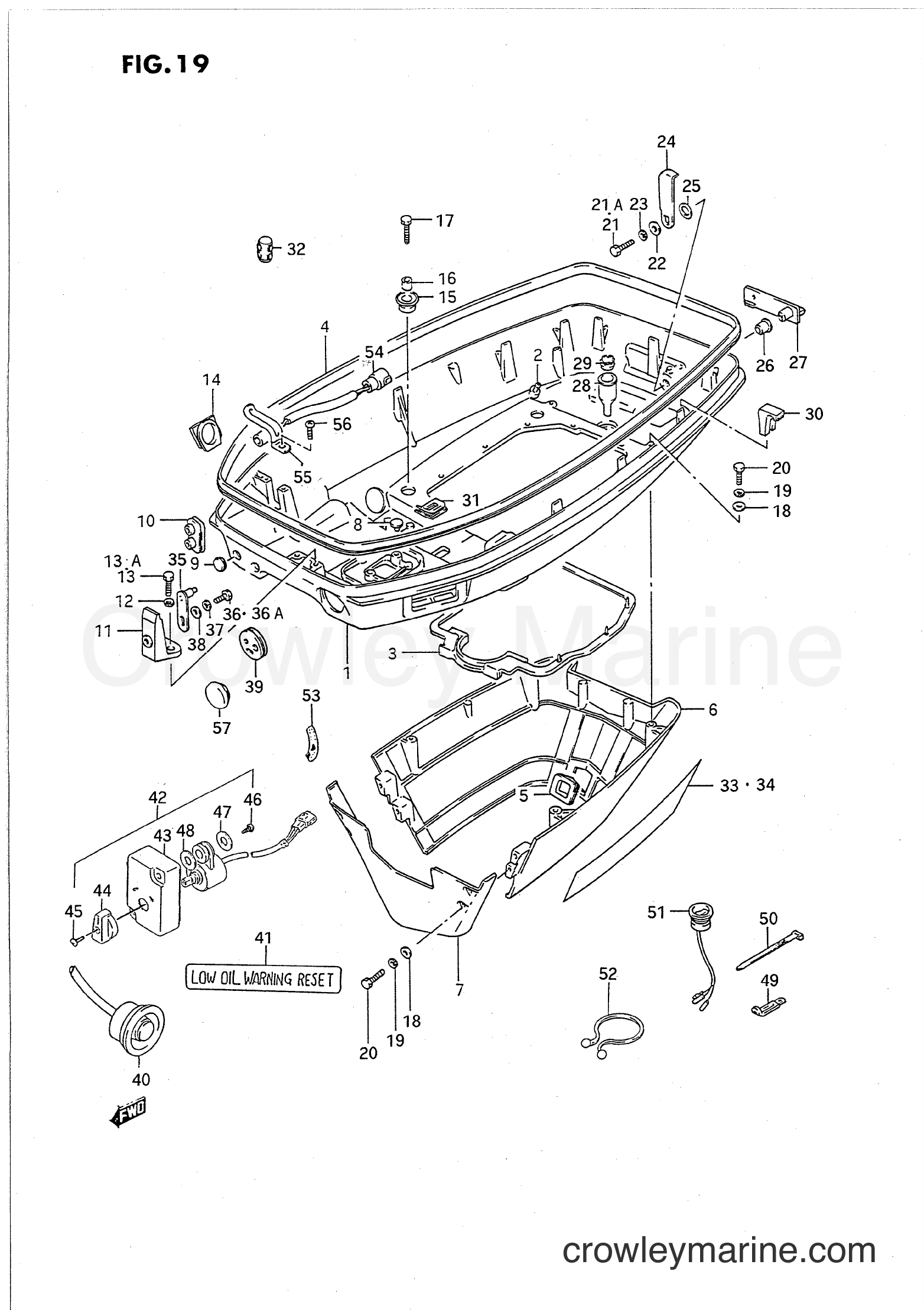 Suzuki Marine PU55 - LOWER COVER