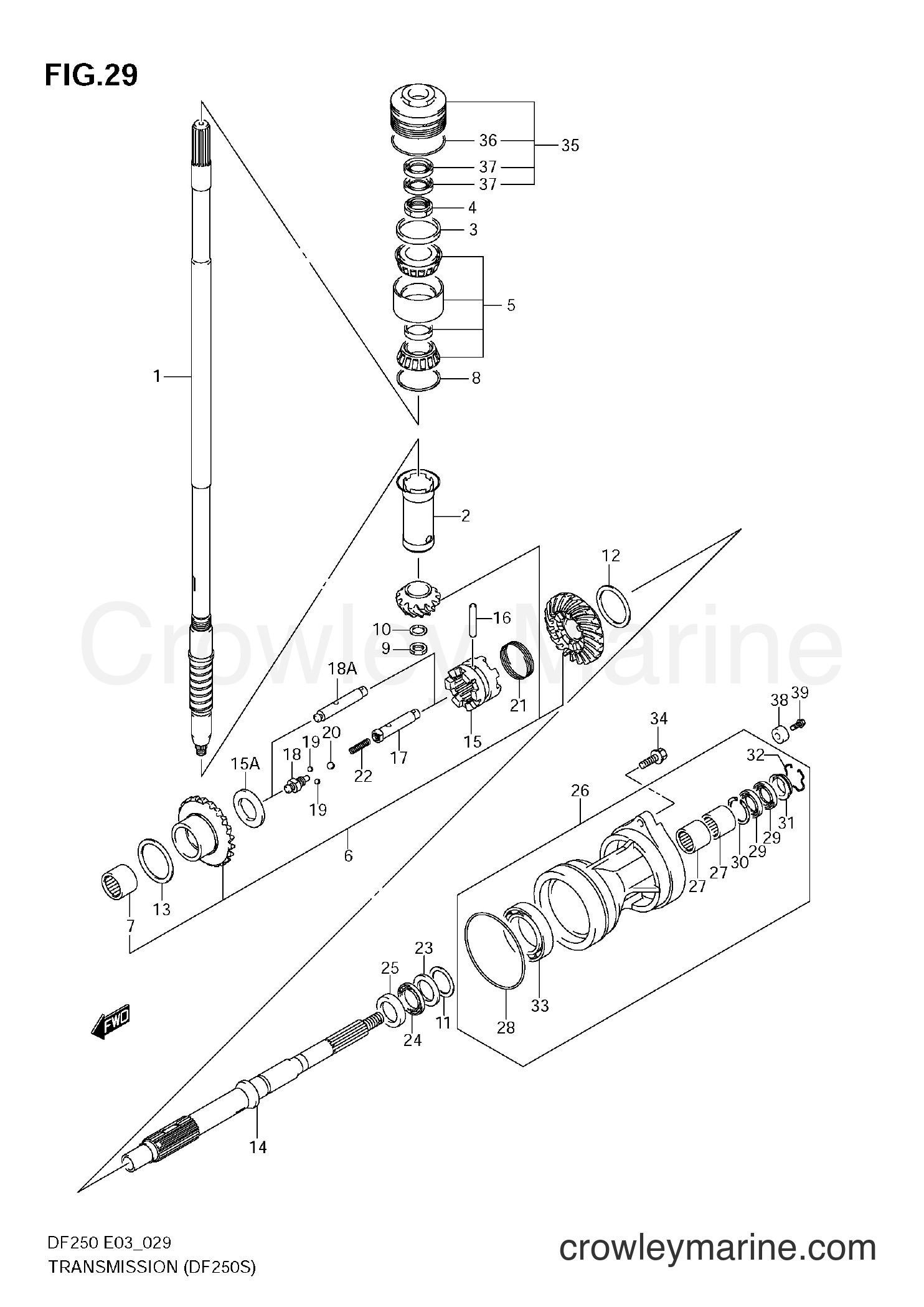 Suzuki Marine DF250S - TRANSMISSION (DF250S)