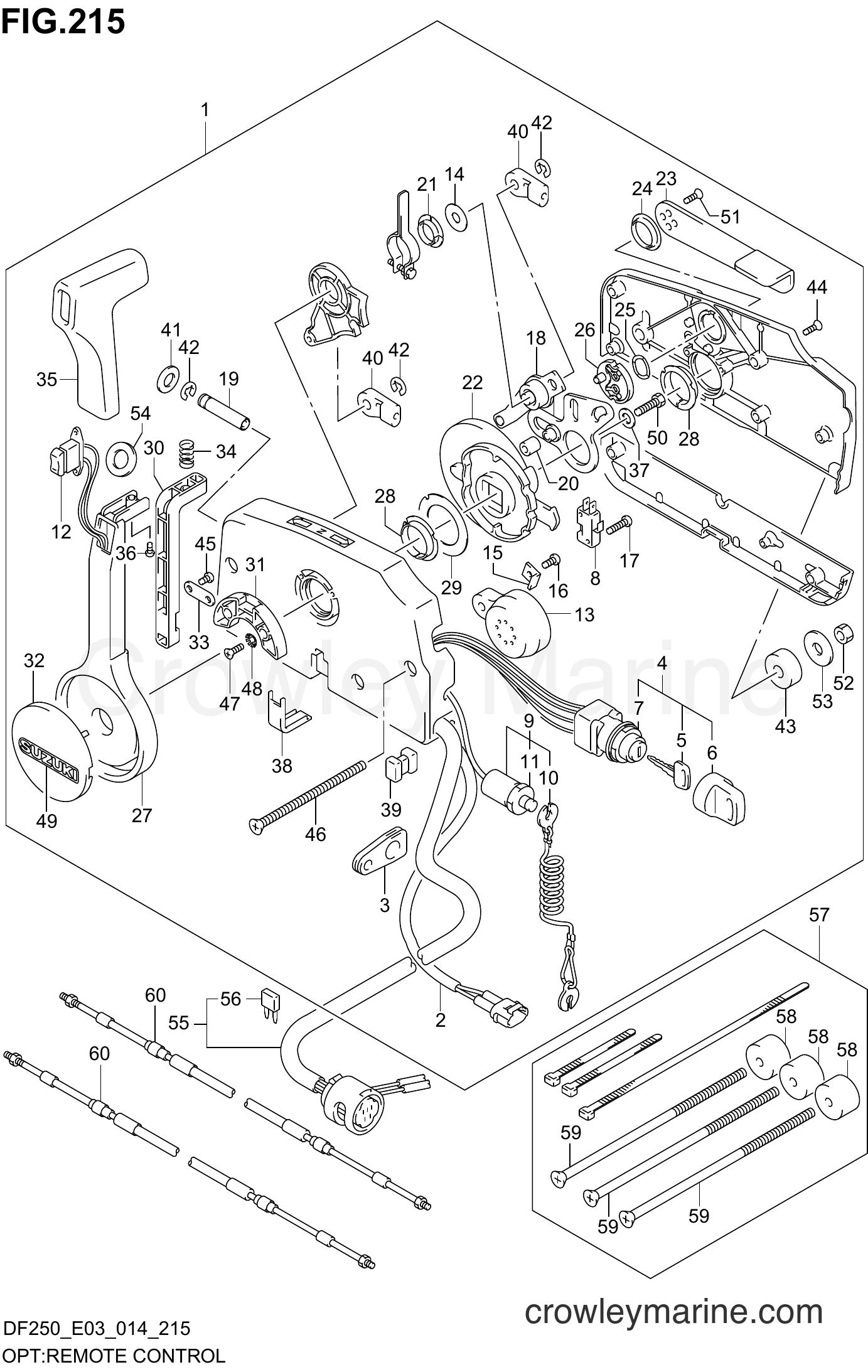 Suzuki Marine DF200 410001~ - OPT:REMOTE CONTROL