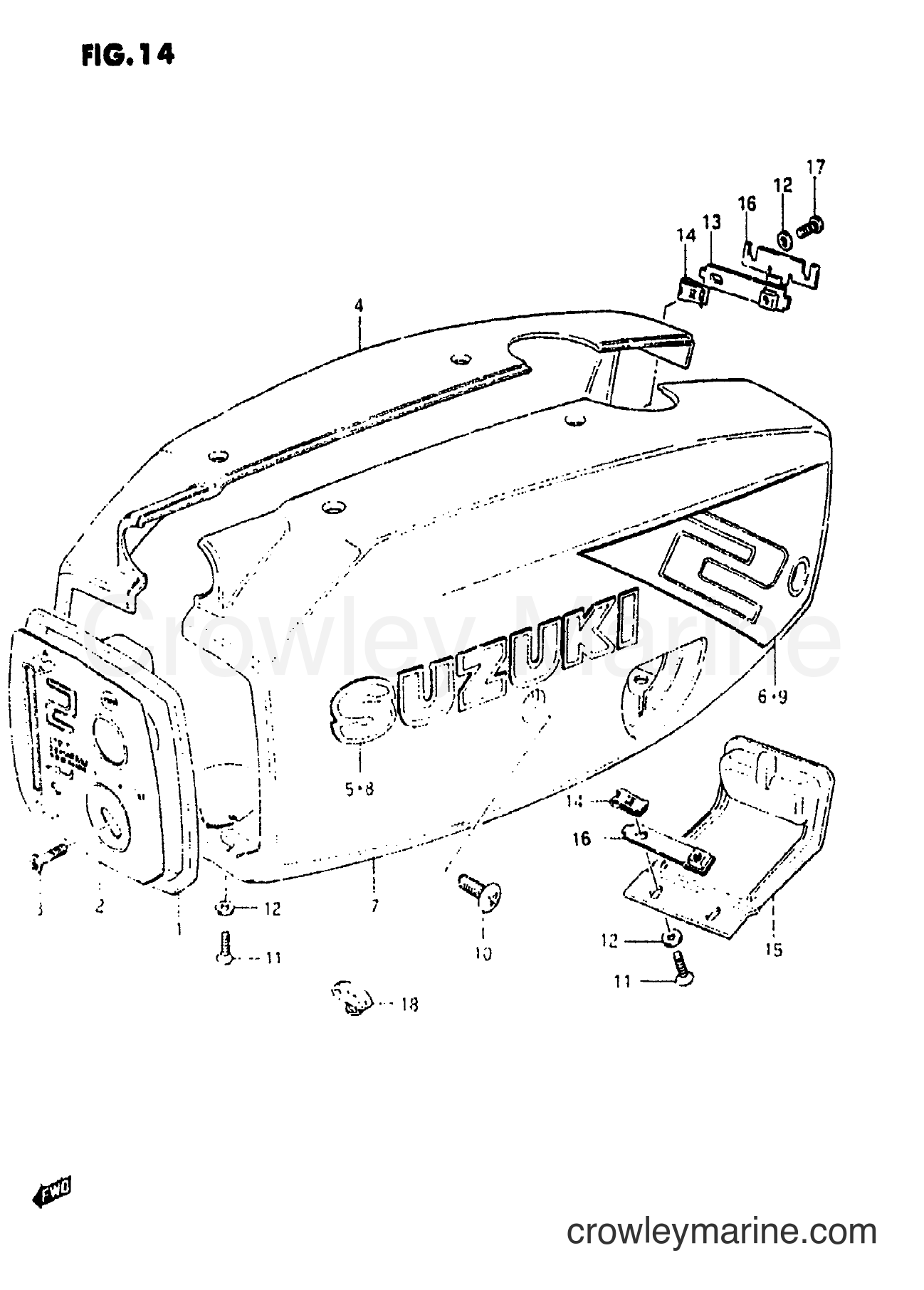 Suzuki Marine DT2 - ENGINE COVER (MODEL :86)